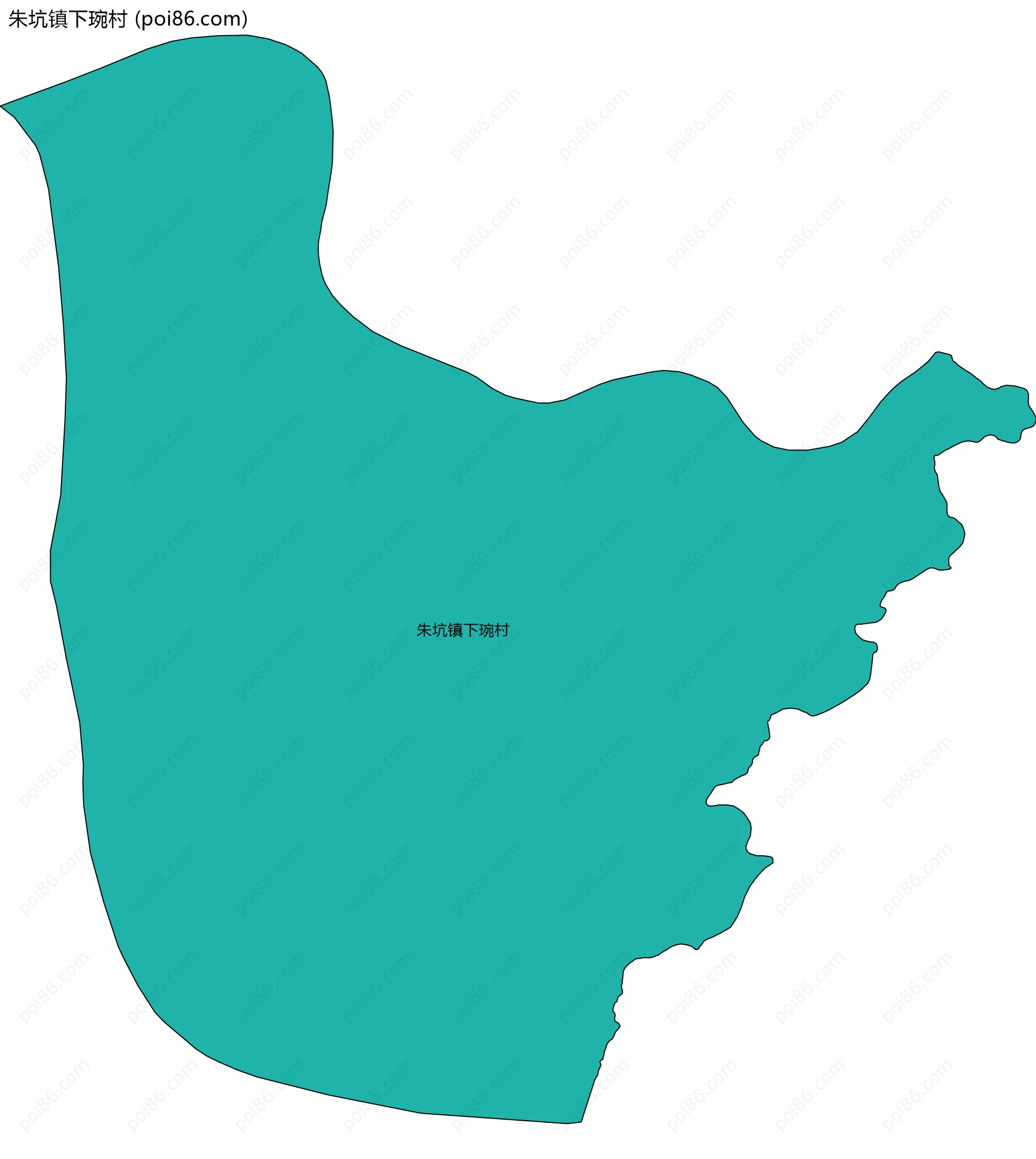 朱坑镇下琬村边界地图