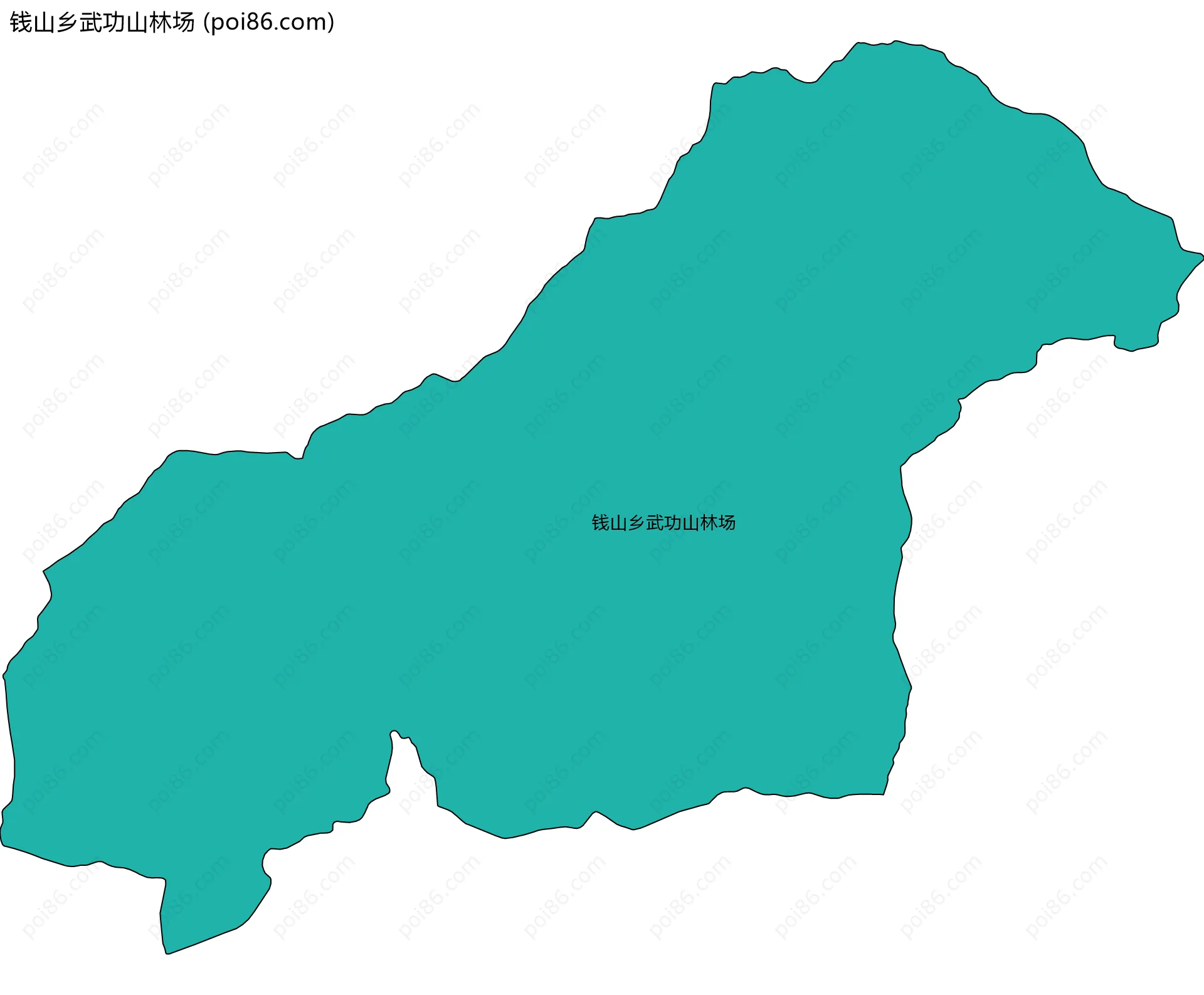 钱山乡武功山林场边界地图