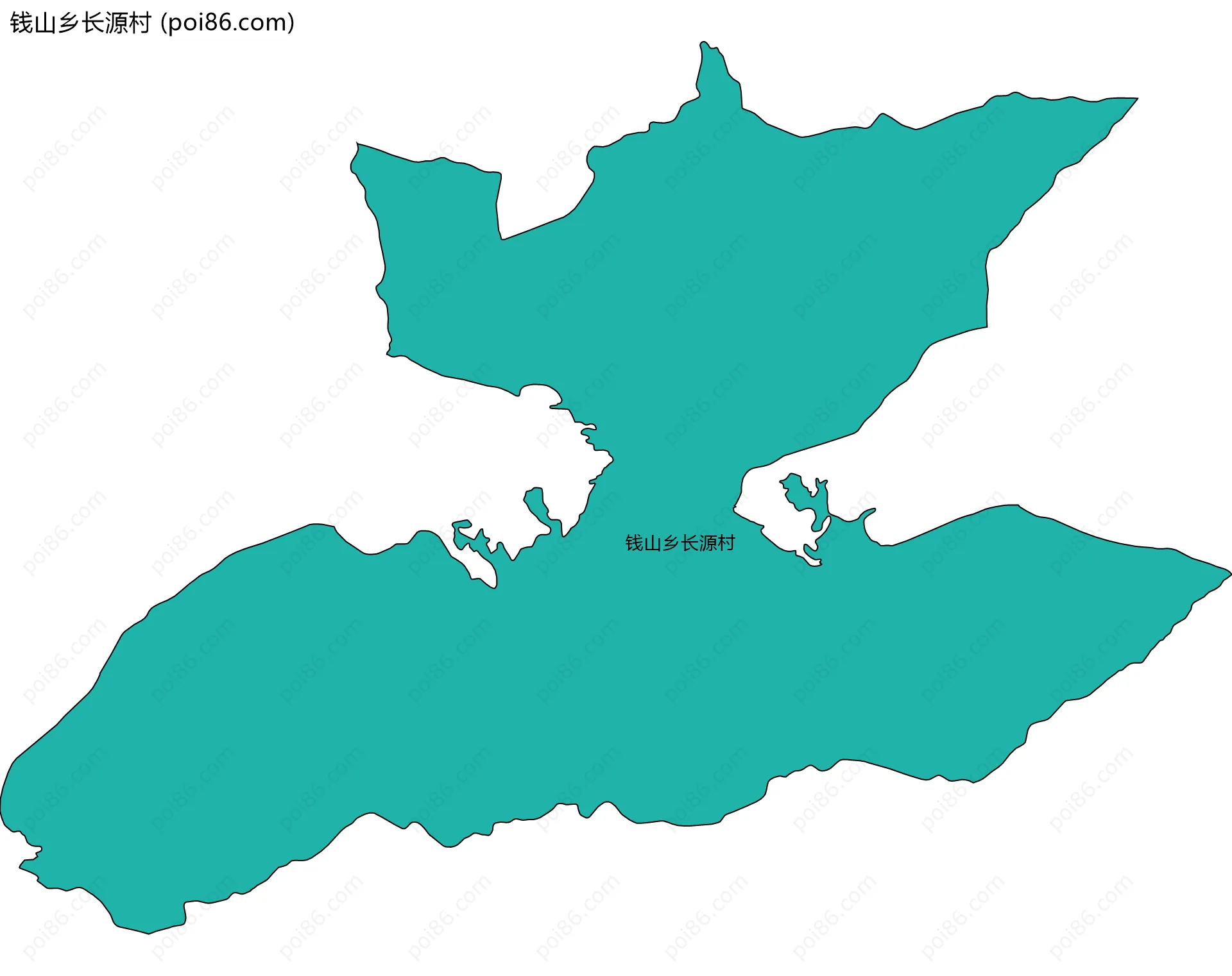 钱山乡长源村边界地图