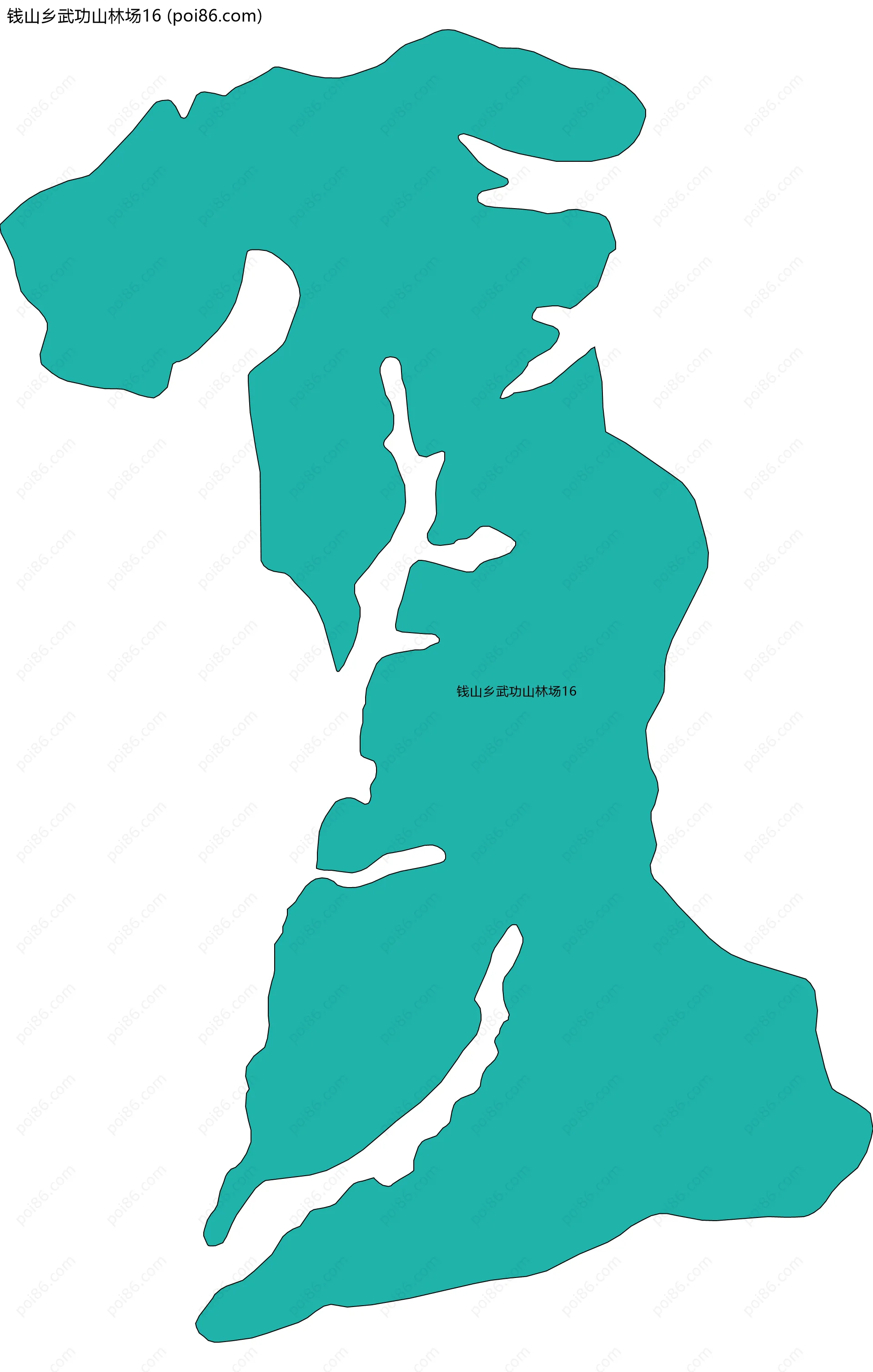 钱山乡武功山林场16边界地图