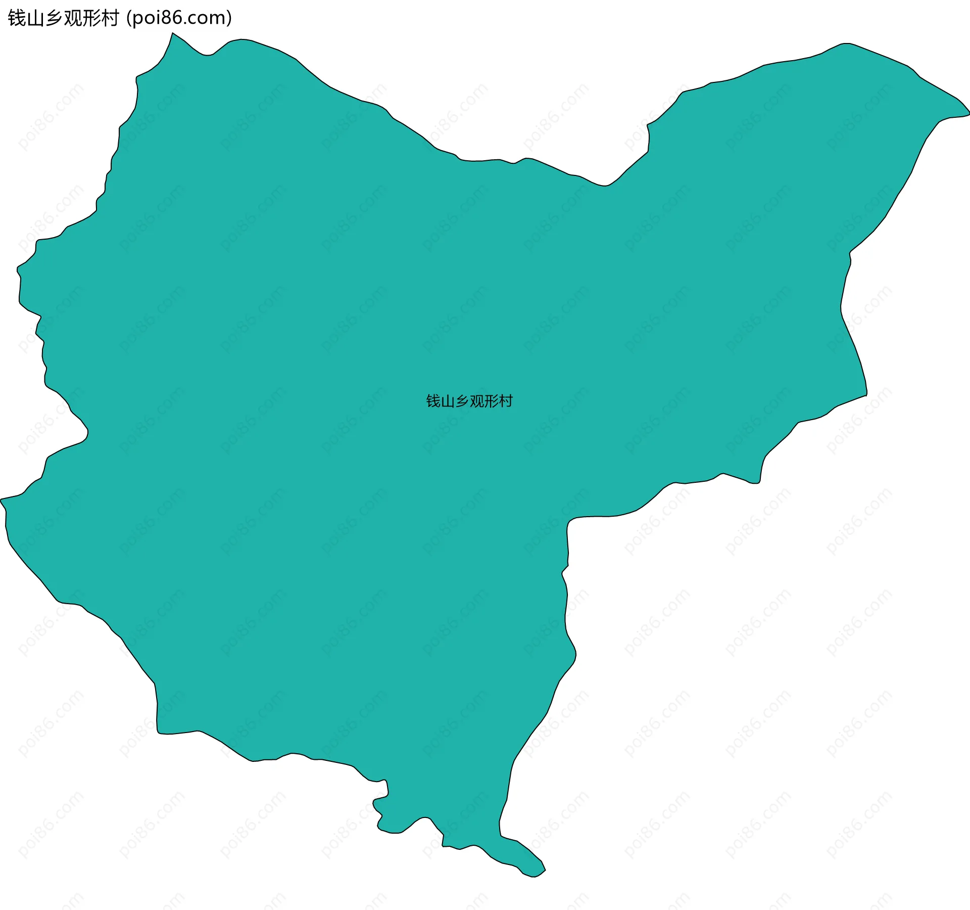 钱山乡观形村边界地图