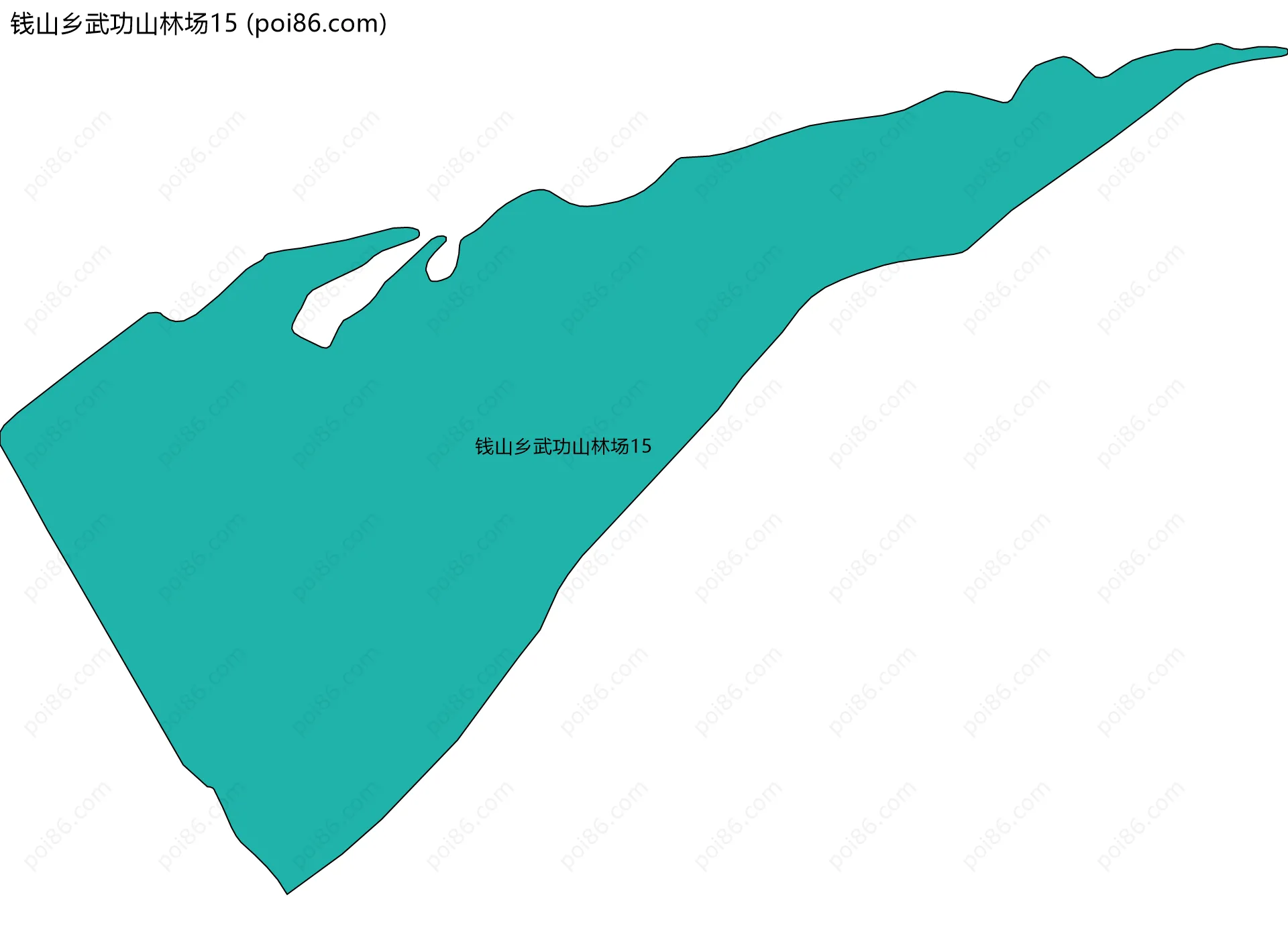 钱山乡武功山林场15边界地图