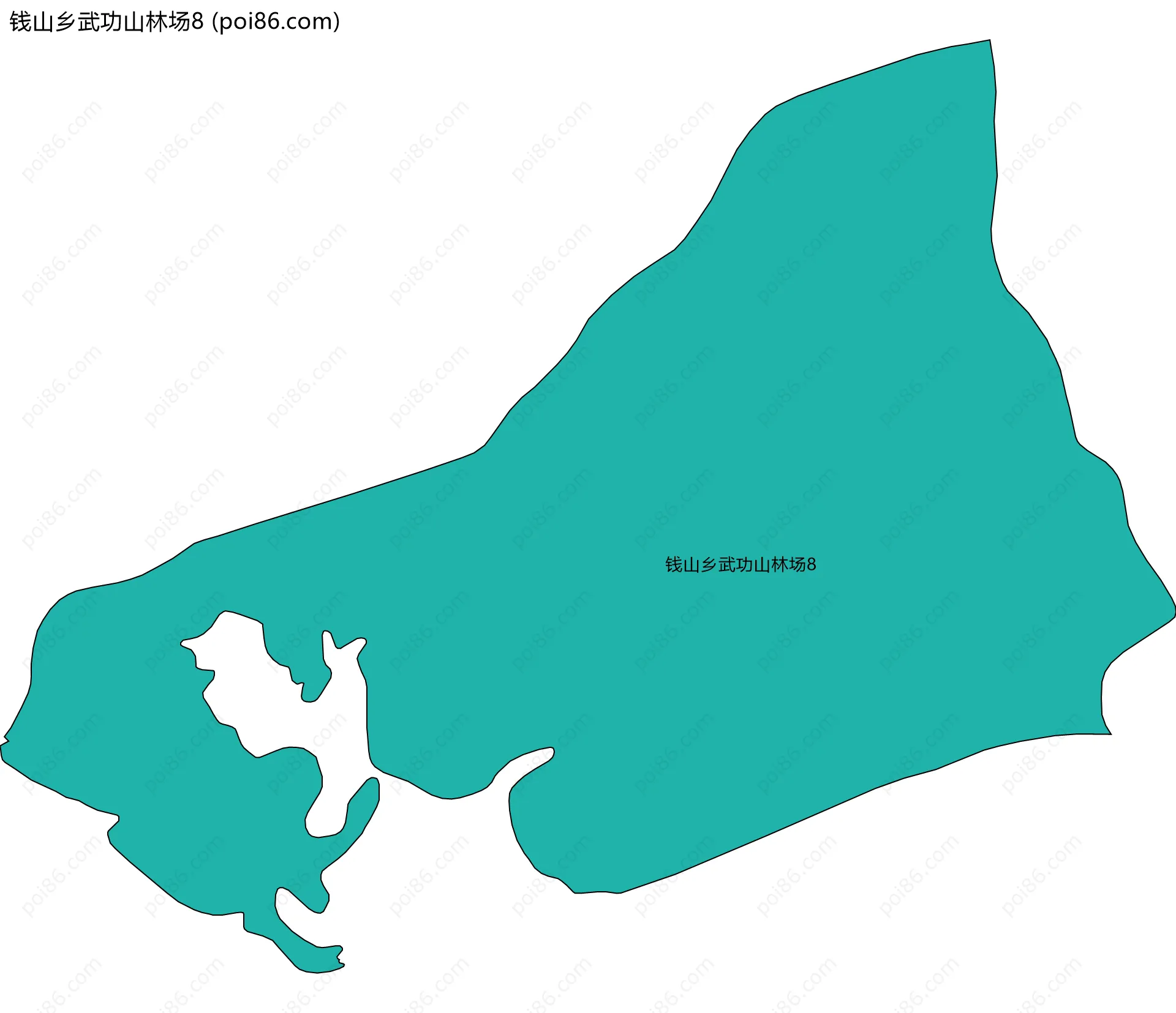 钱山乡武功山林场8边界地图