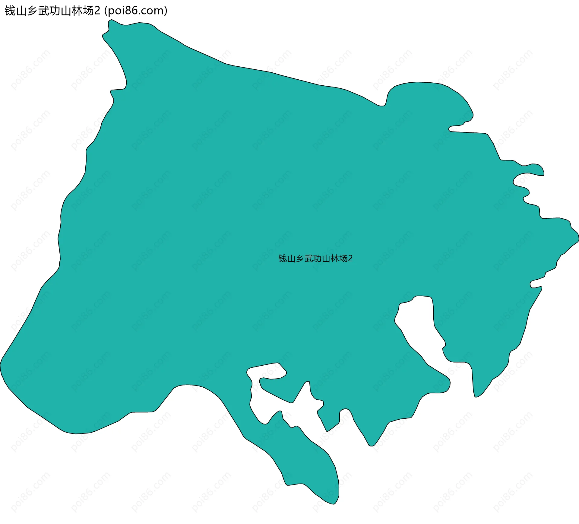 钱山乡武功山林场2边界地图