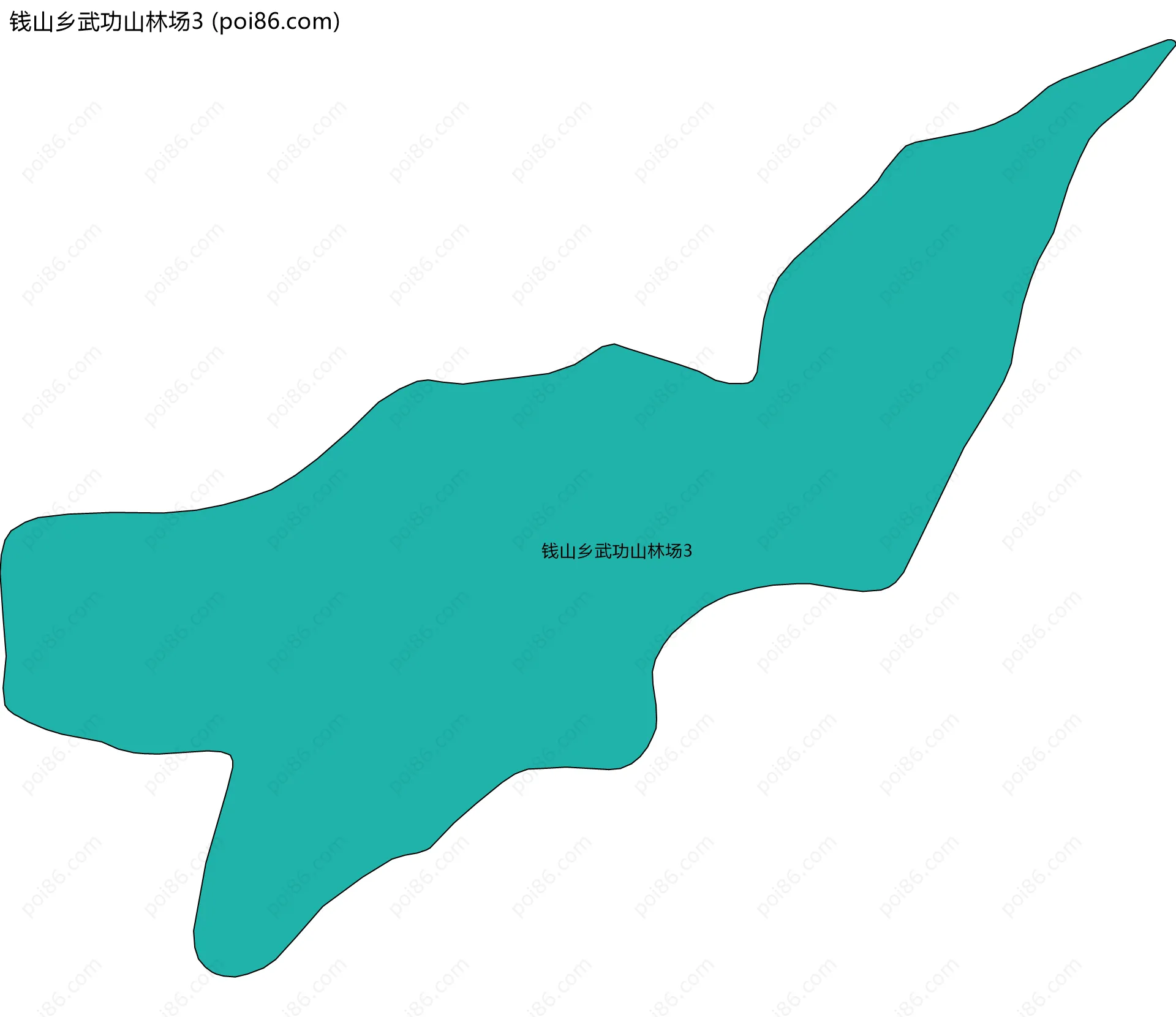 钱山乡武功山林场3边界地图