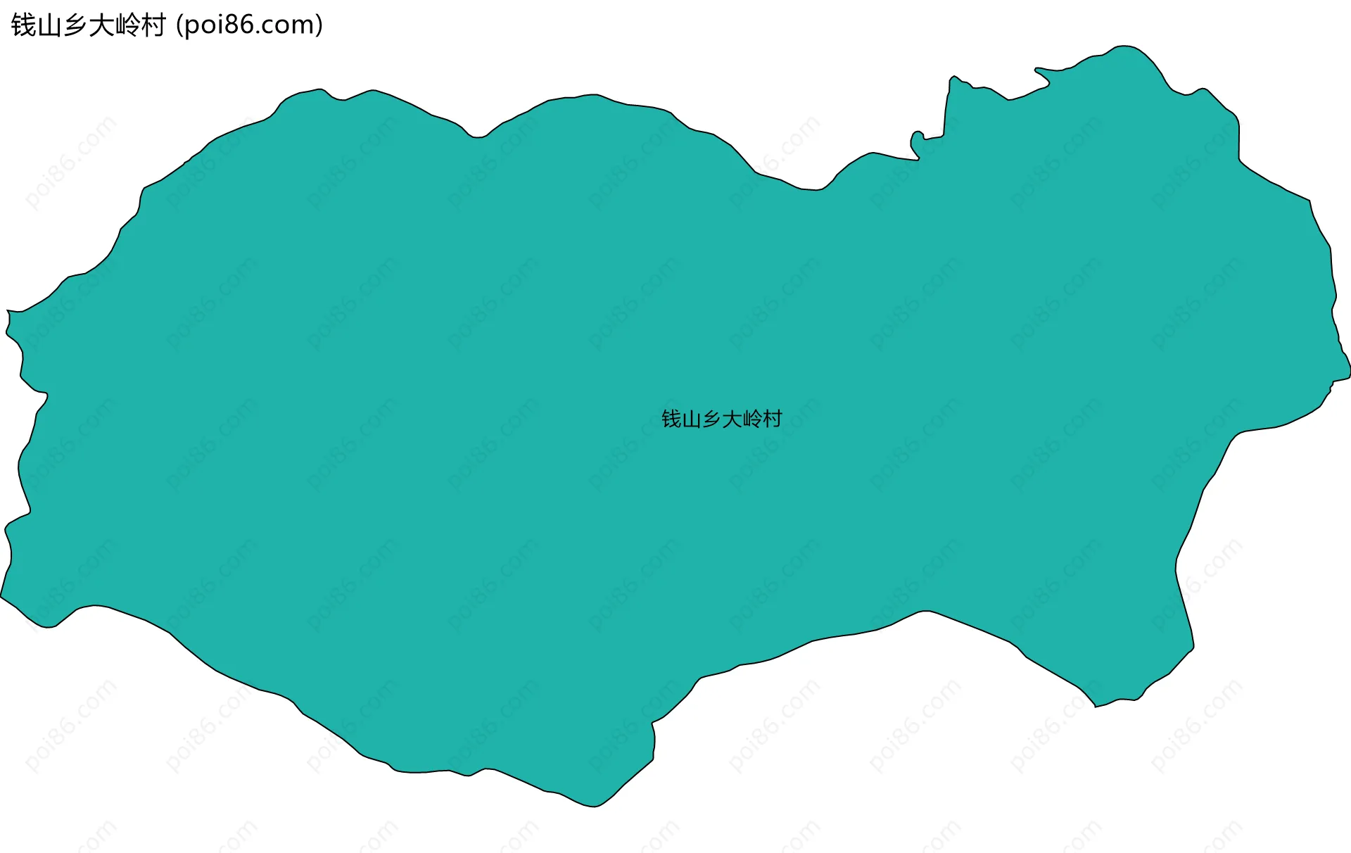 钱山乡大岭村边界地图