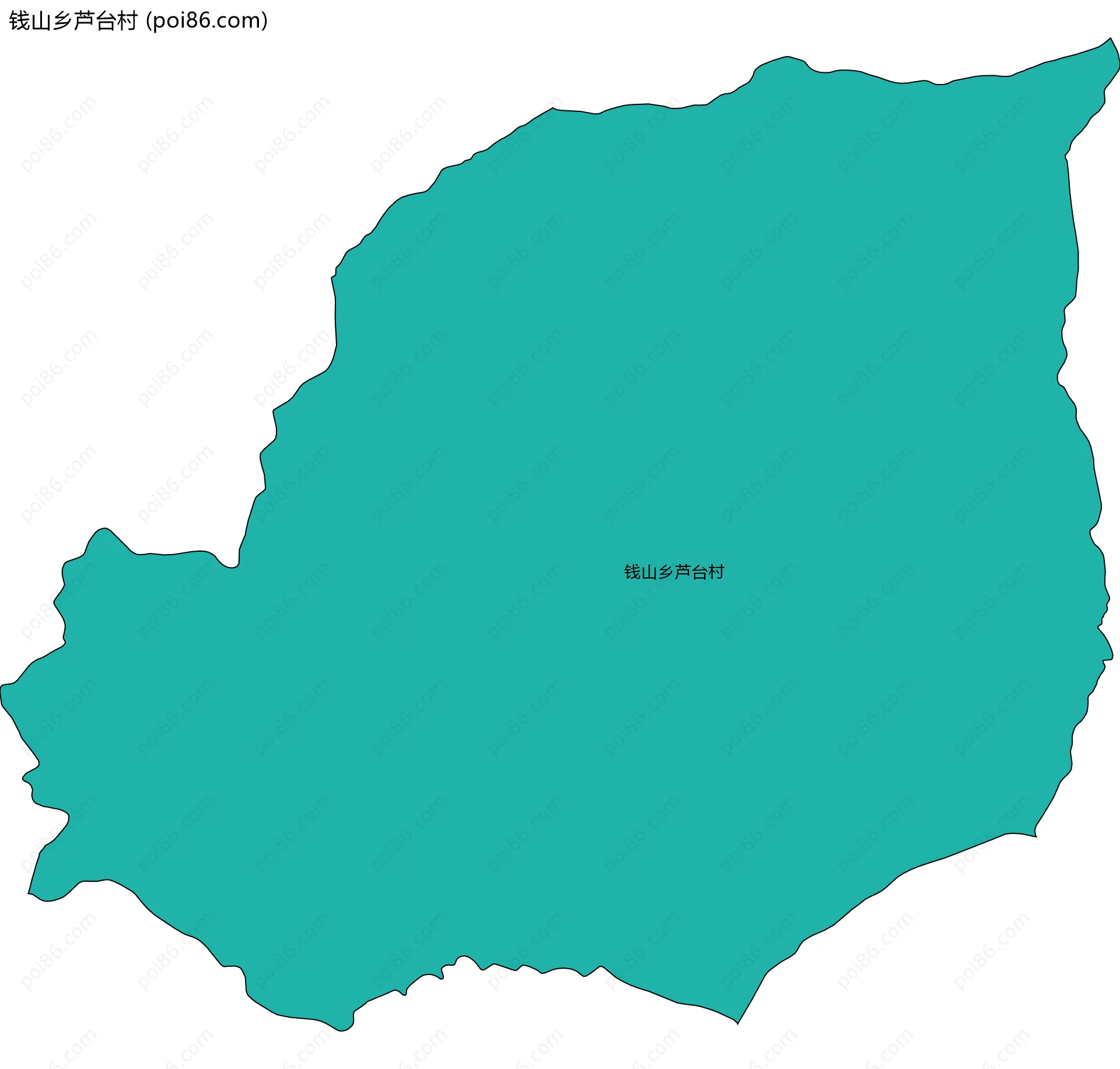 钱山乡芦台村边界地图