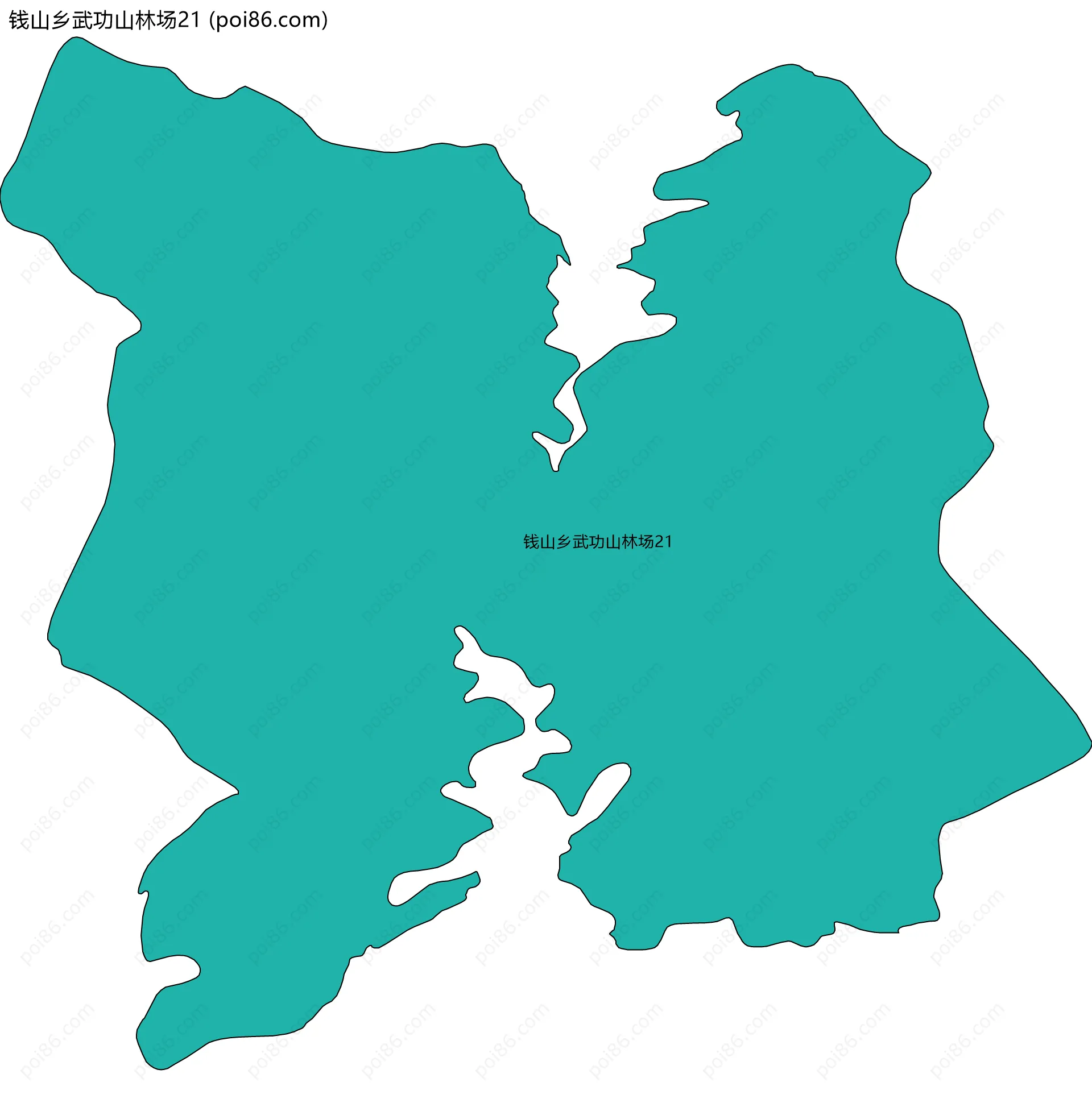 钱山乡武功山林场21边界地图