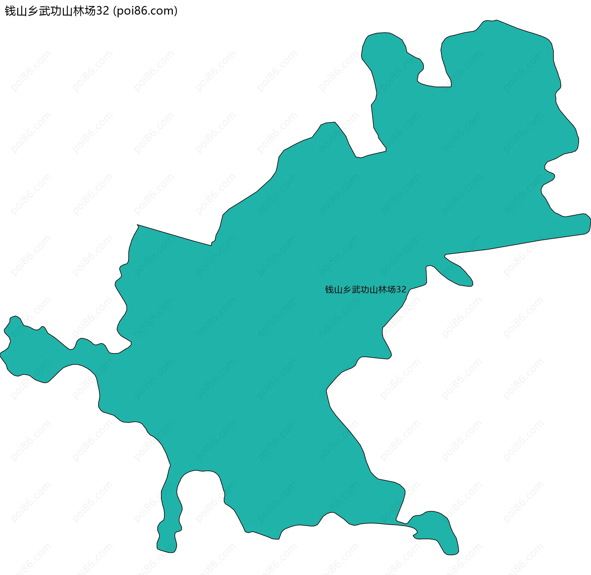 钱山乡武功山林场32边界地图