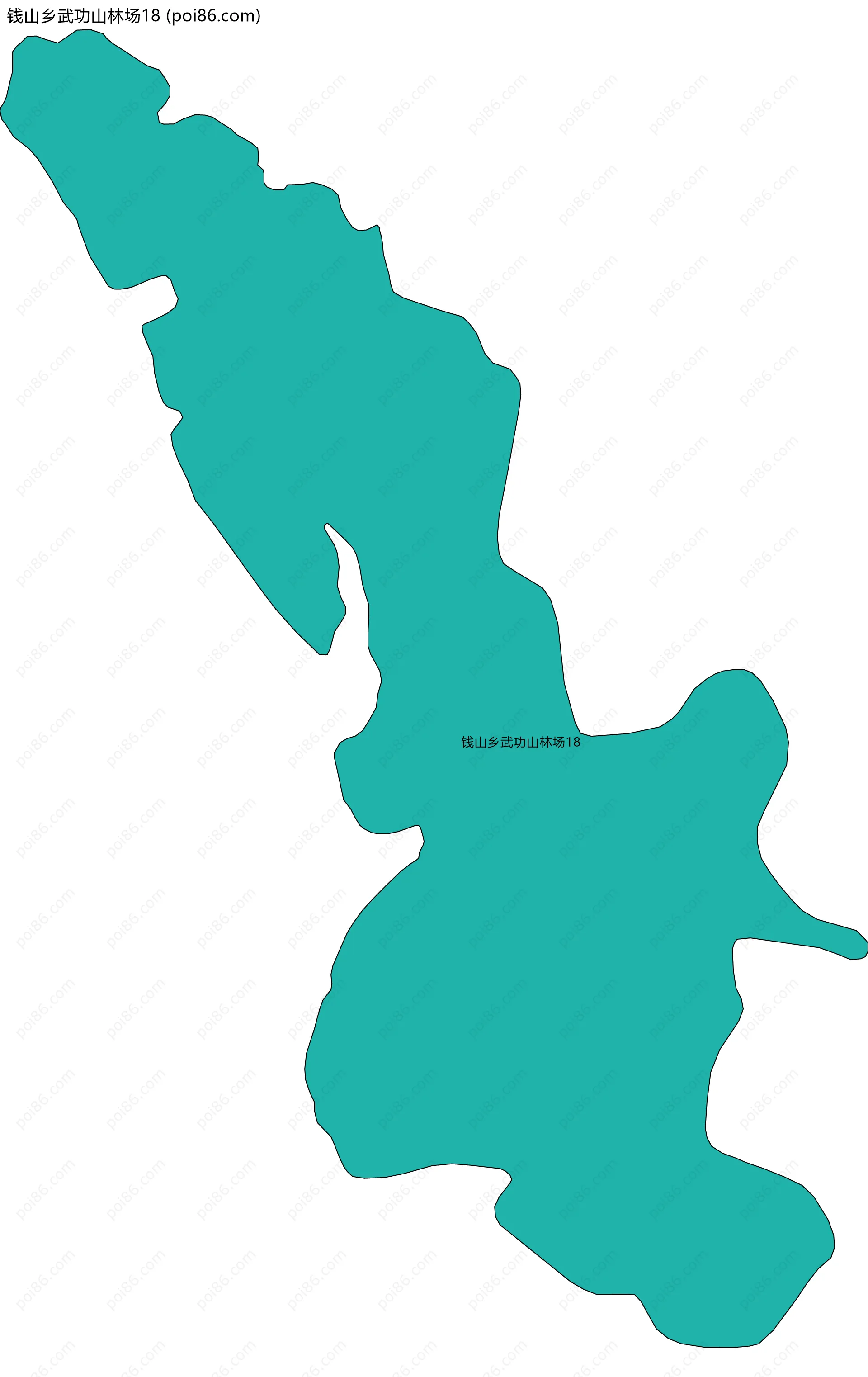 钱山乡武功山林场18边界地图