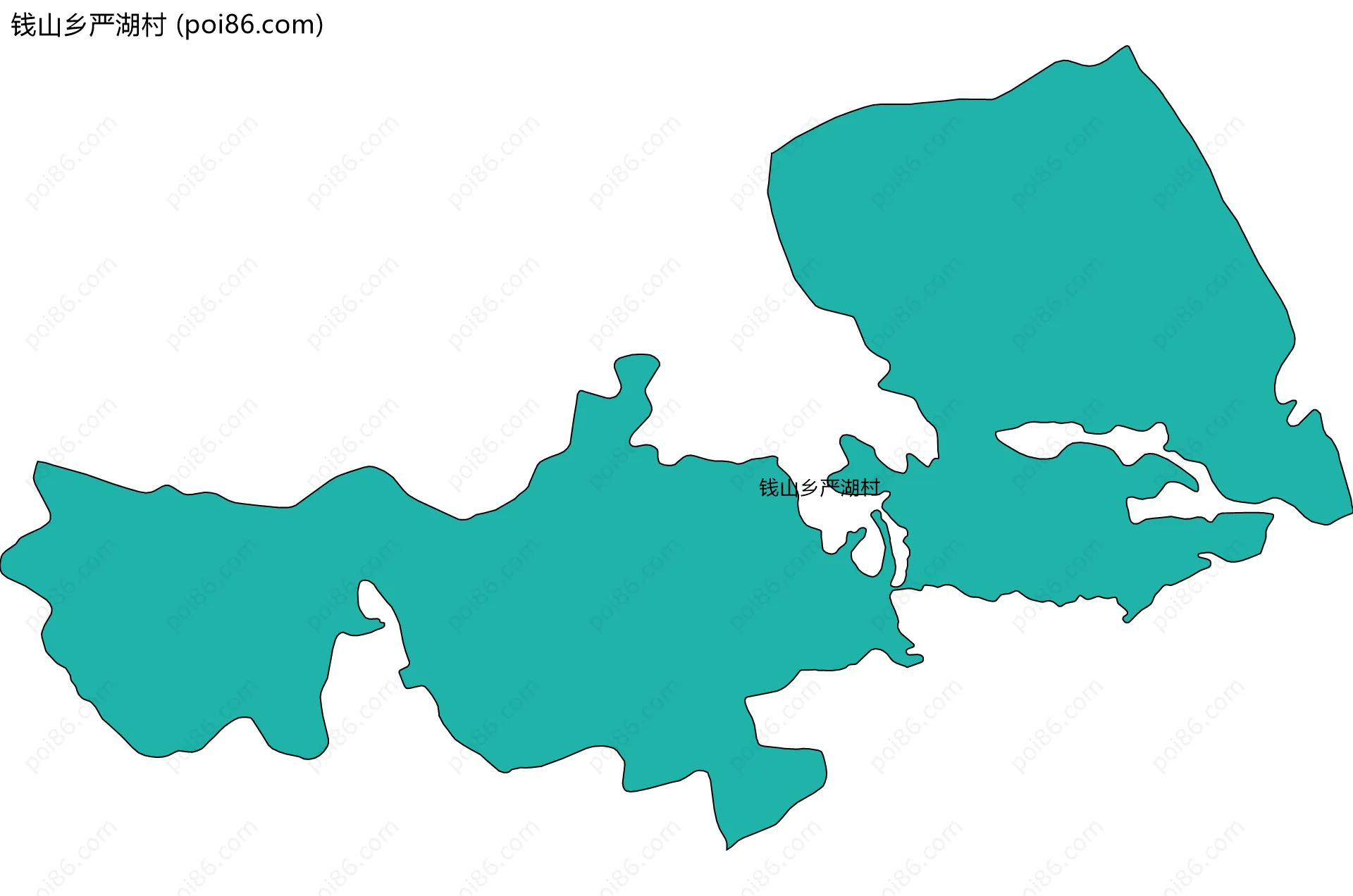 钱山乡严湖村边界地图
