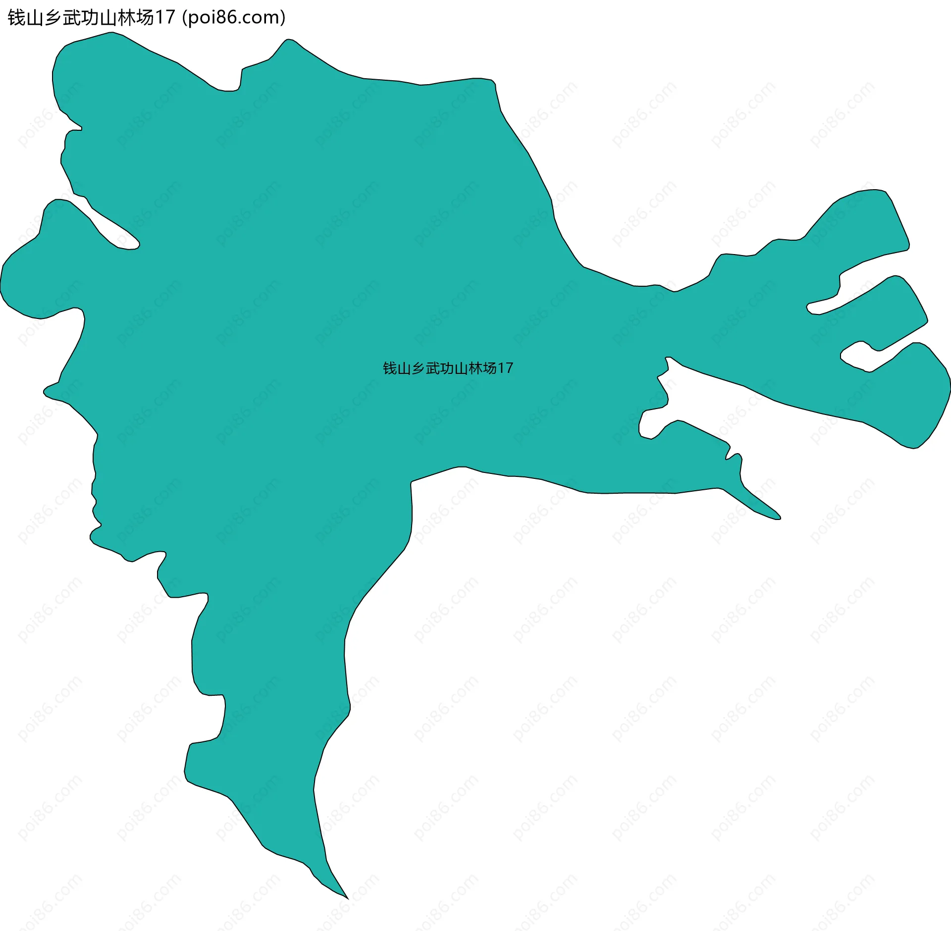 钱山乡武功山林场17边界地图