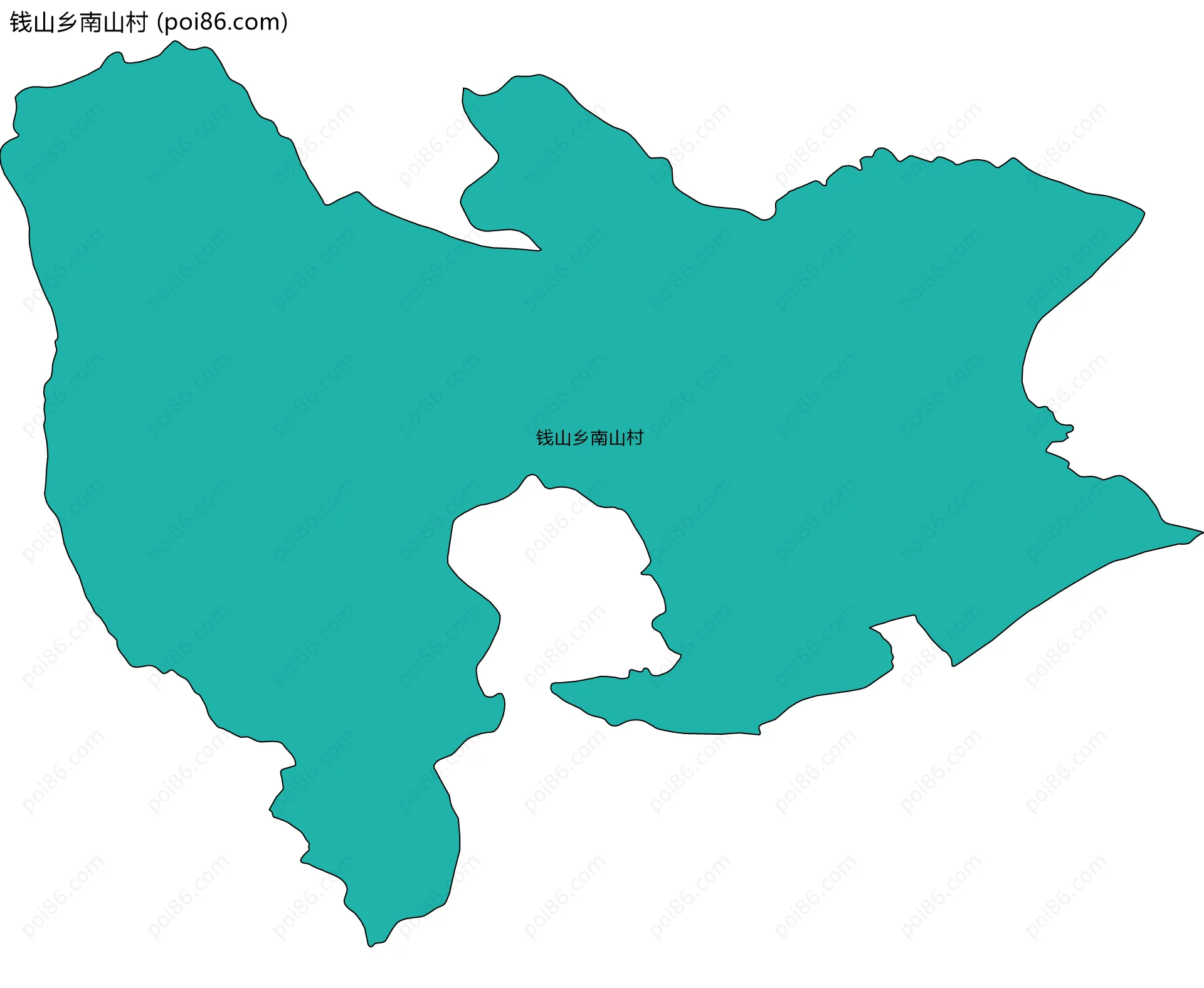 钱山乡南山村边界地图