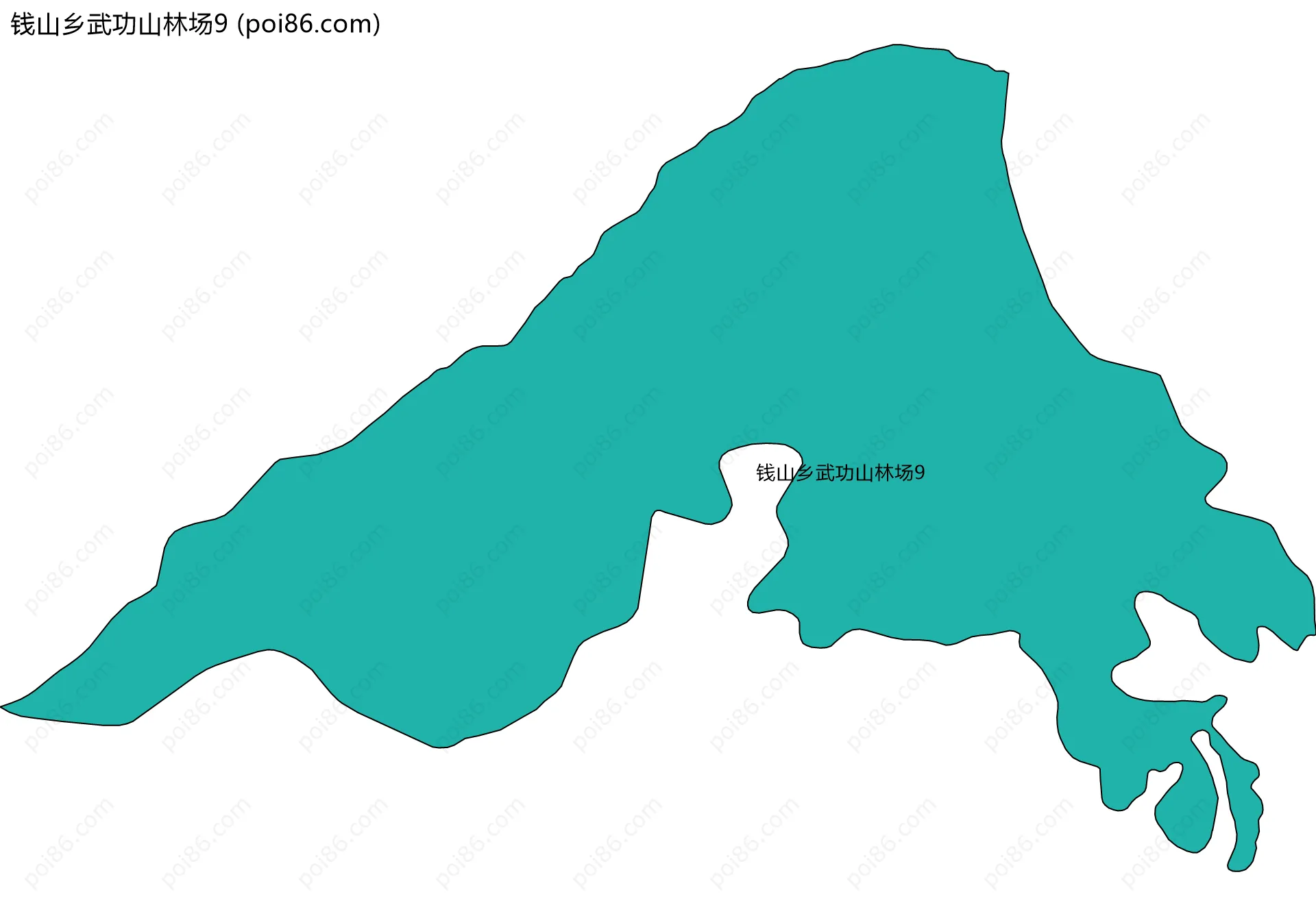 钱山乡武功山林场9边界地图