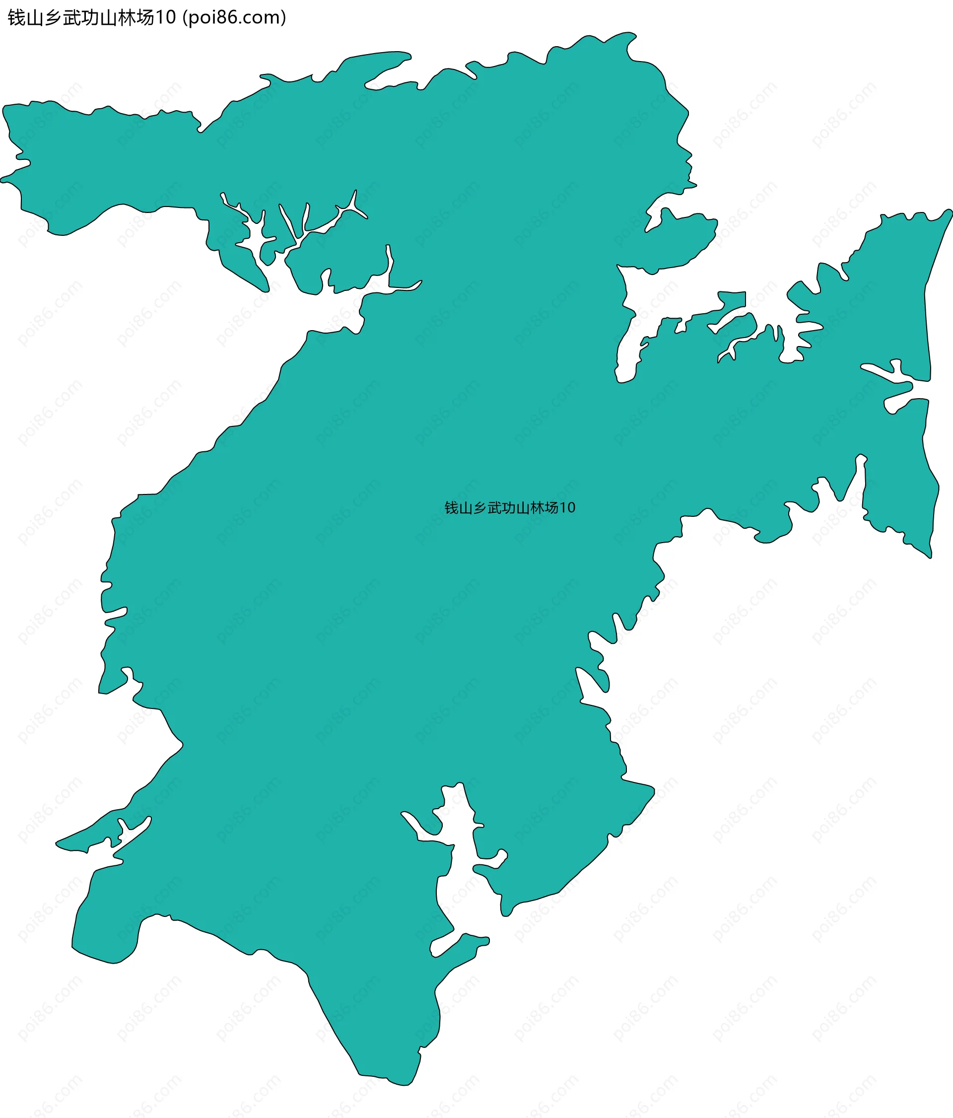 钱山乡武功山林场10边界地图