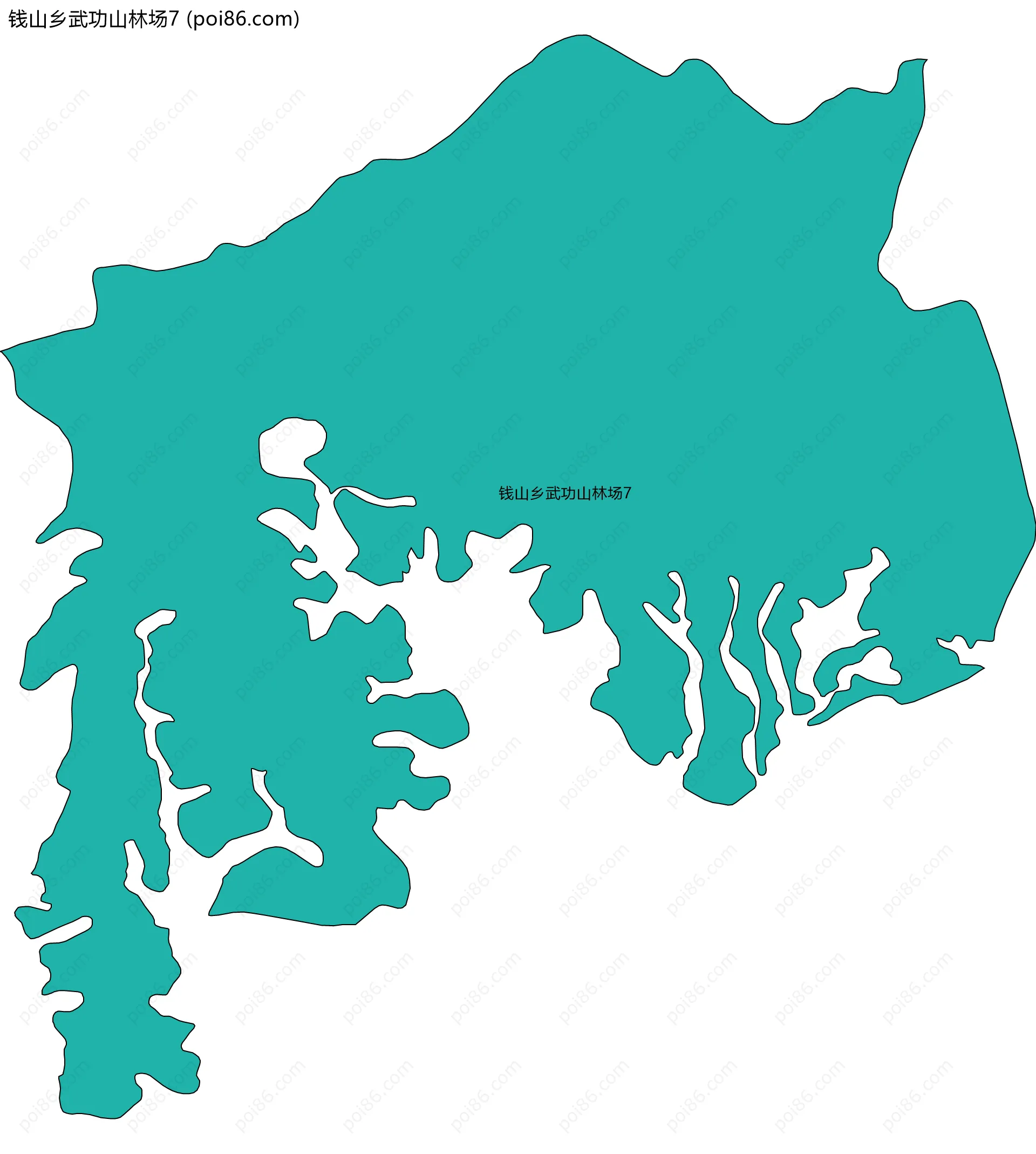 钱山乡武功山林场7边界地图