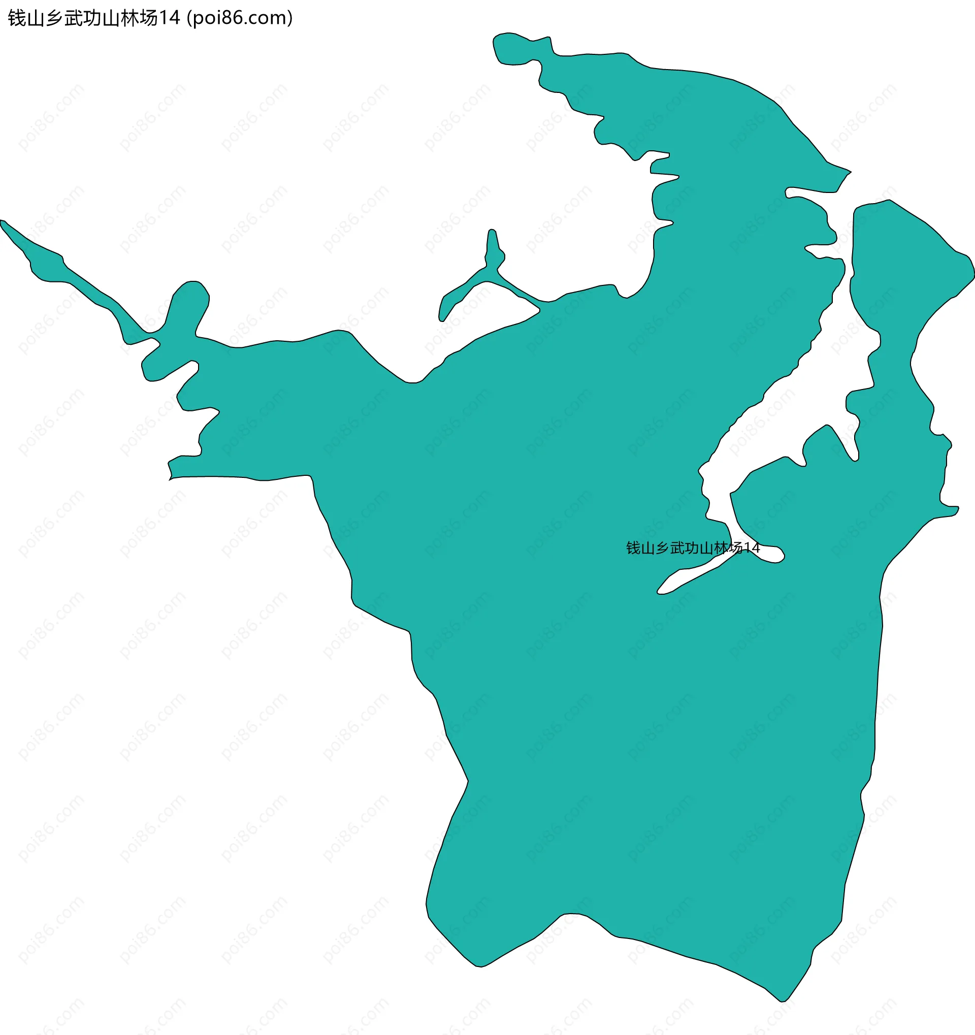 钱山乡武功山林场14边界地图