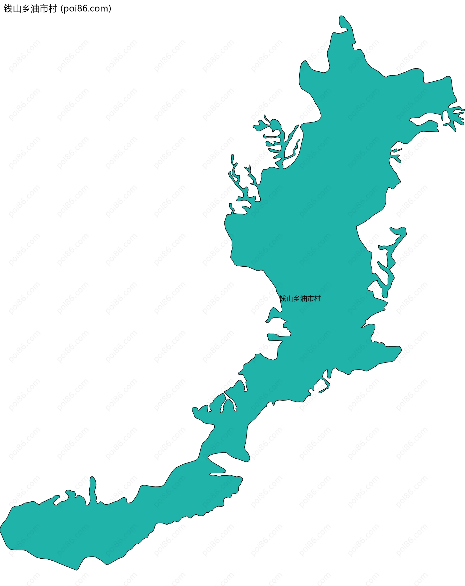 钱山乡油市村边界地图