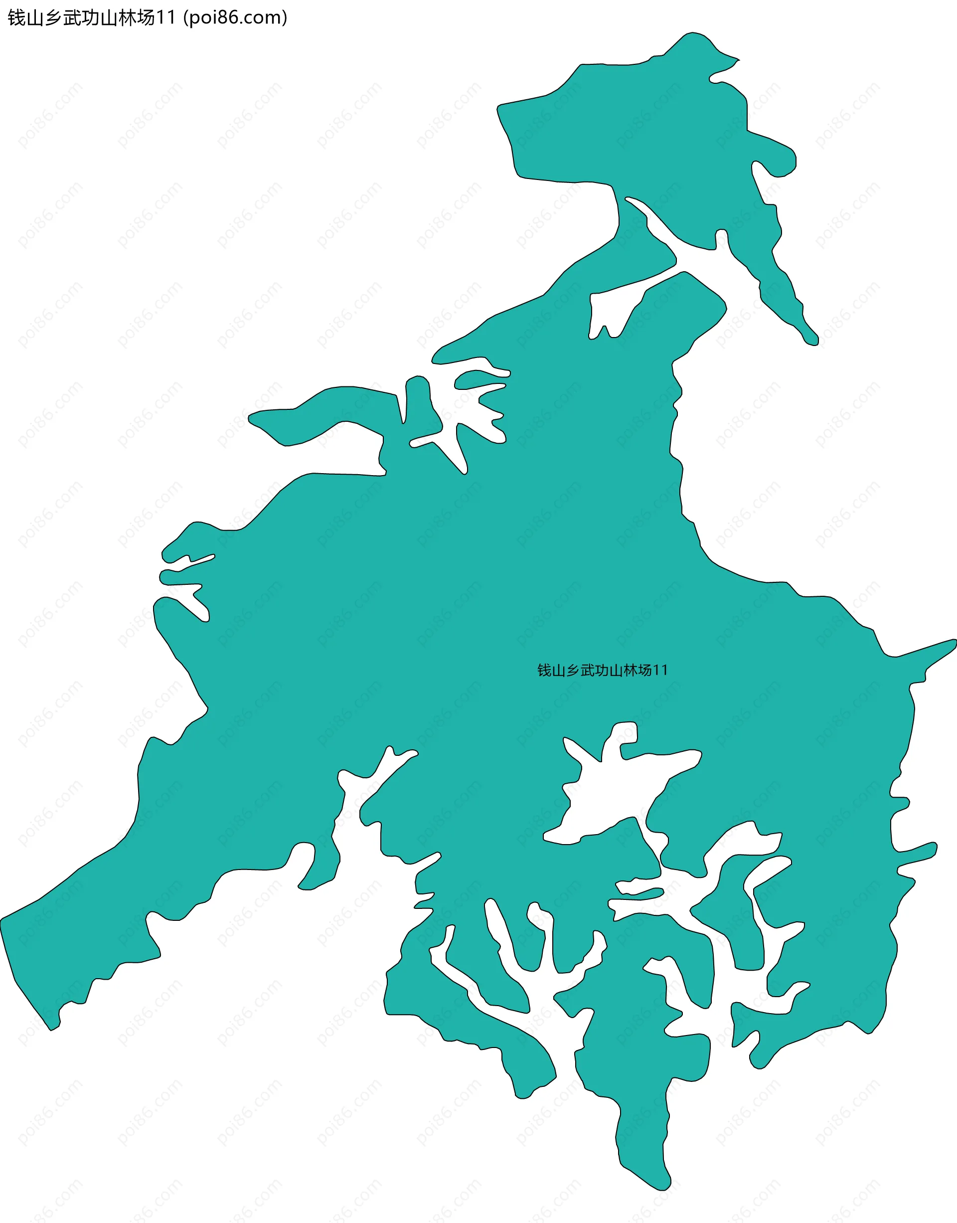 钱山乡武功山林场11边界地图