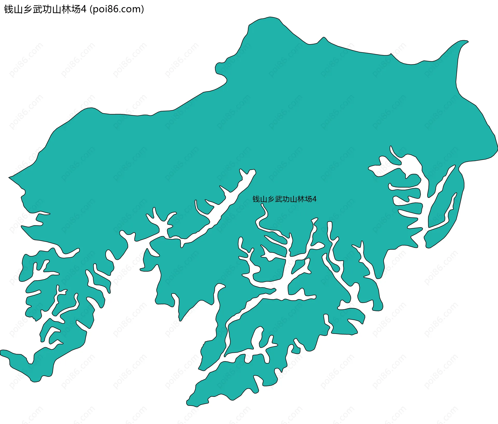 钱山乡武功山林场4边界地图
