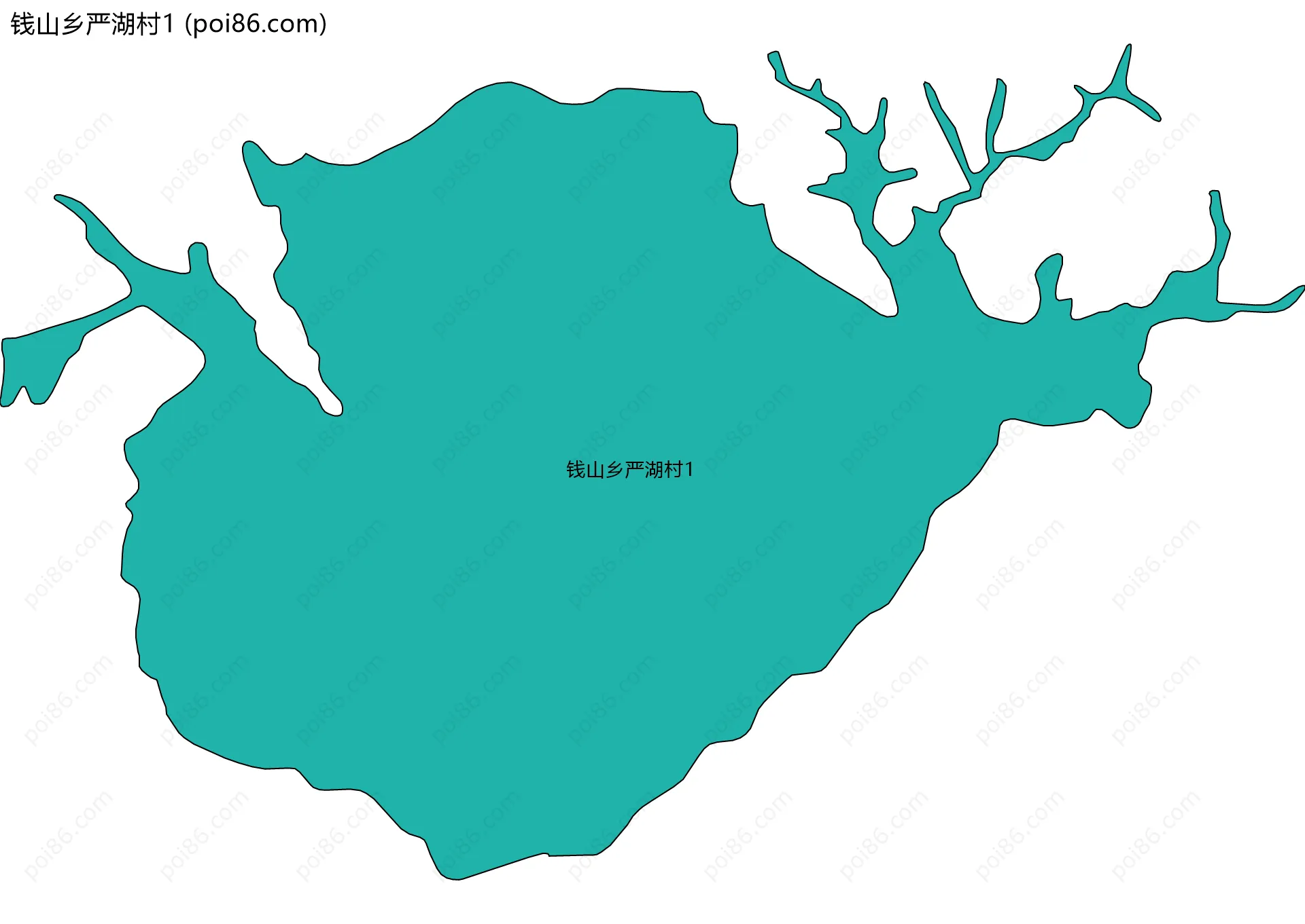 钱山乡严湖村1边界地图