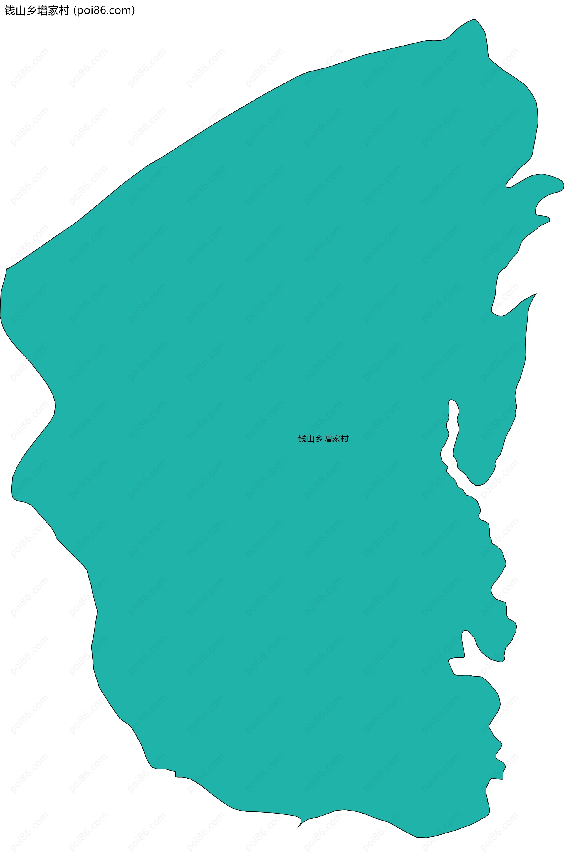 钱山乡增家村边界地图