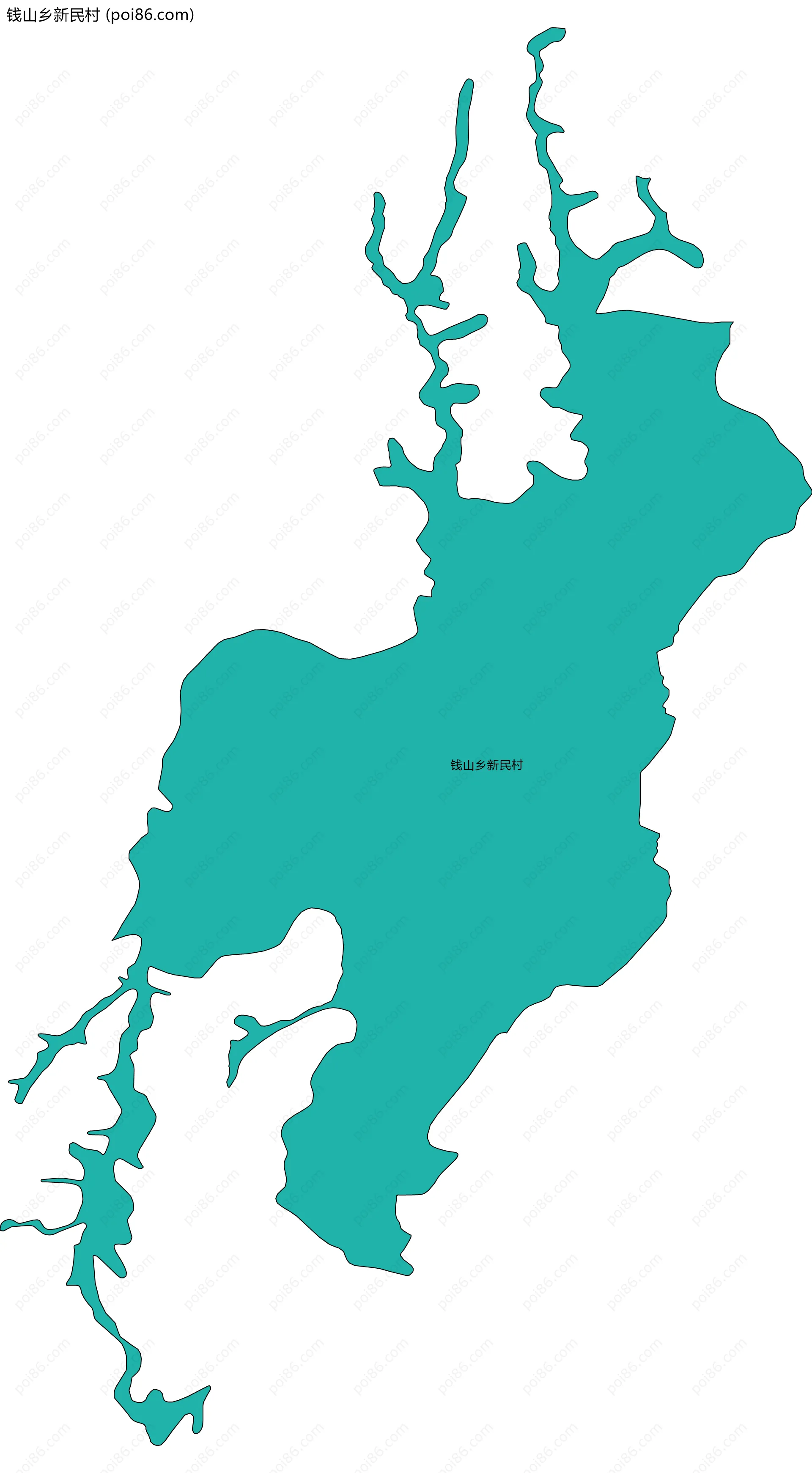 钱山乡新民村边界地图