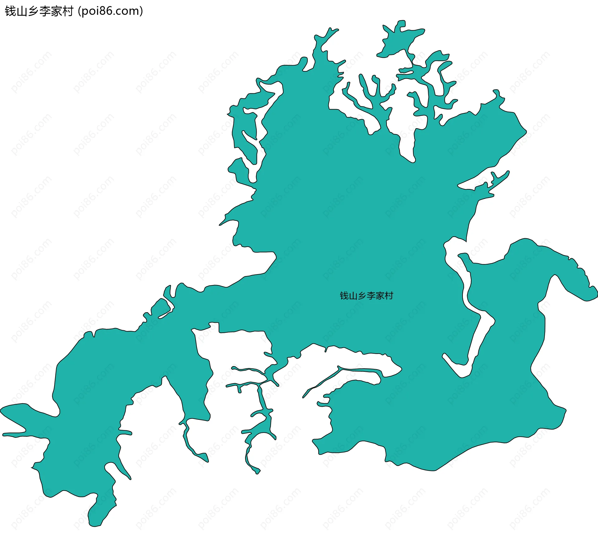 钱山乡李家村边界地图