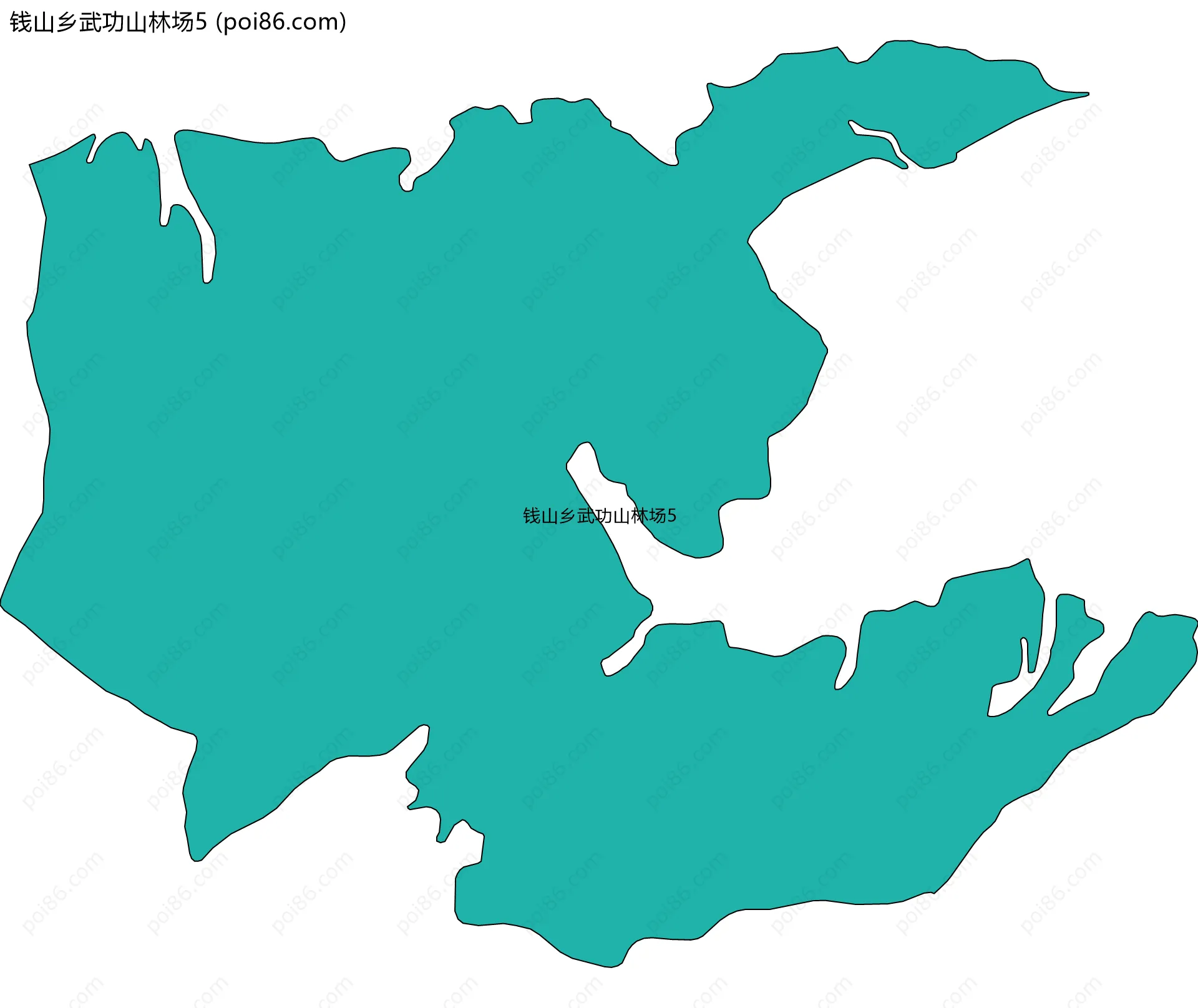钱山乡武功山林场5边界地图