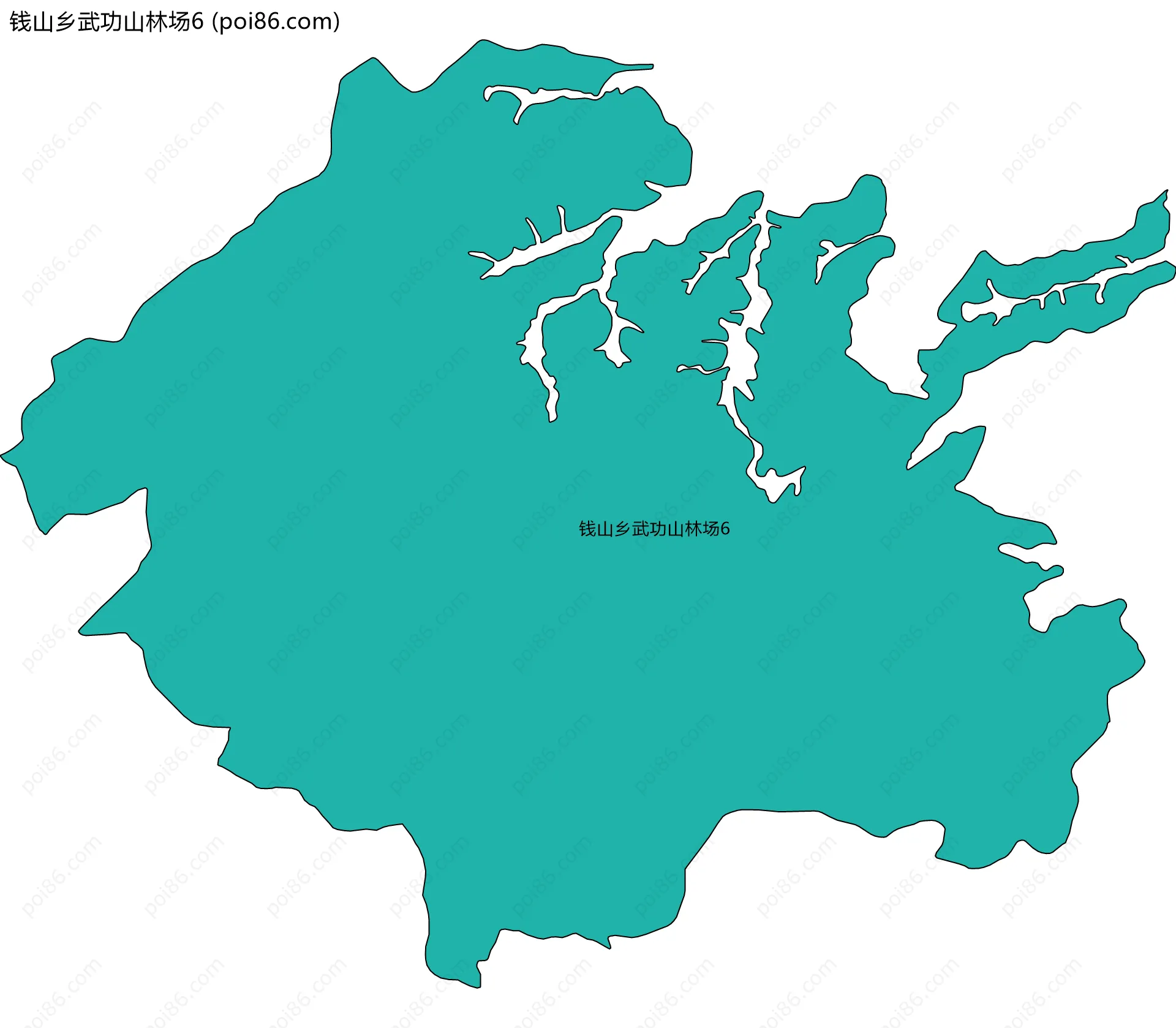 钱山乡武功山林场6边界地图