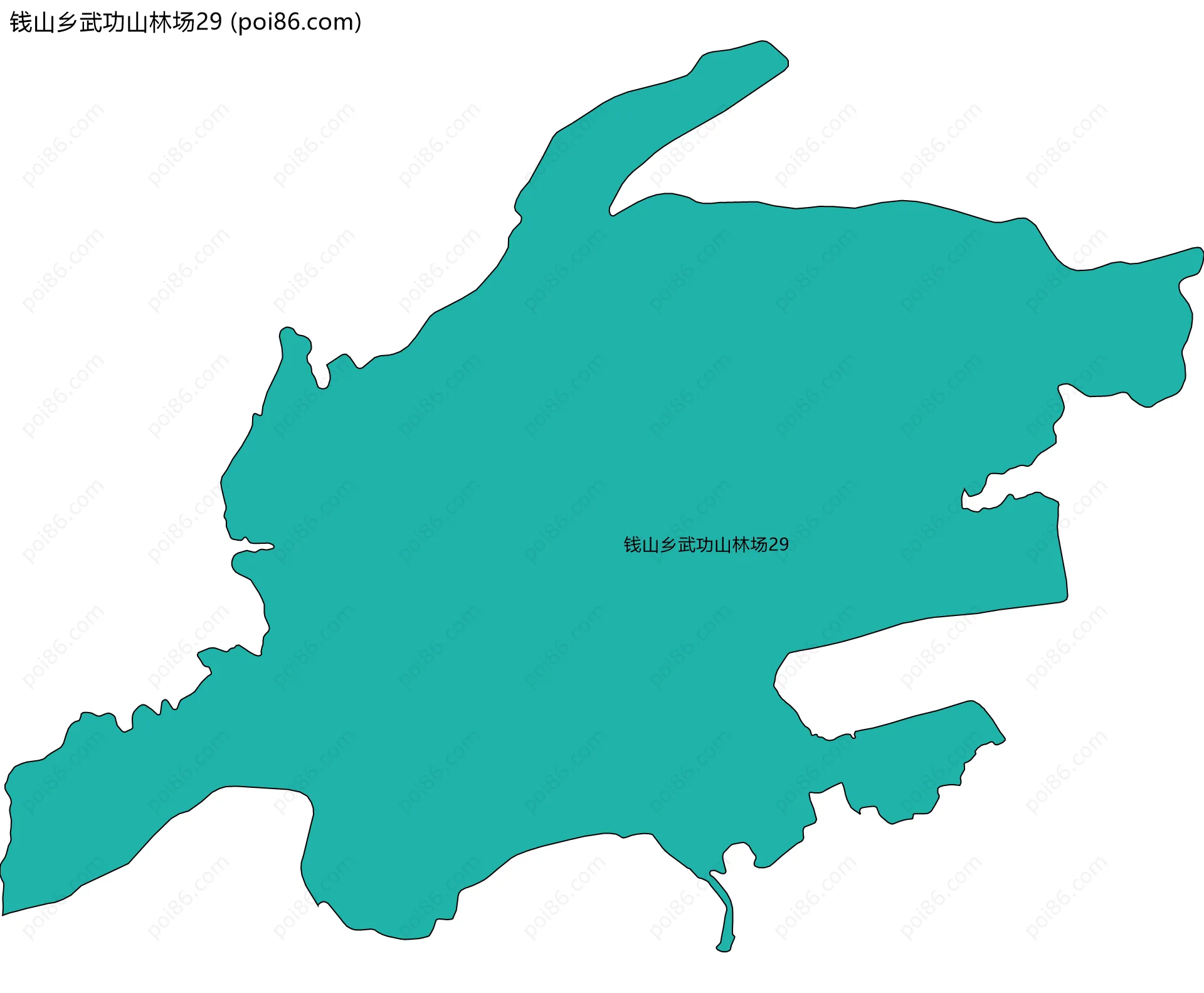 钱山乡武功山林场29边界地图