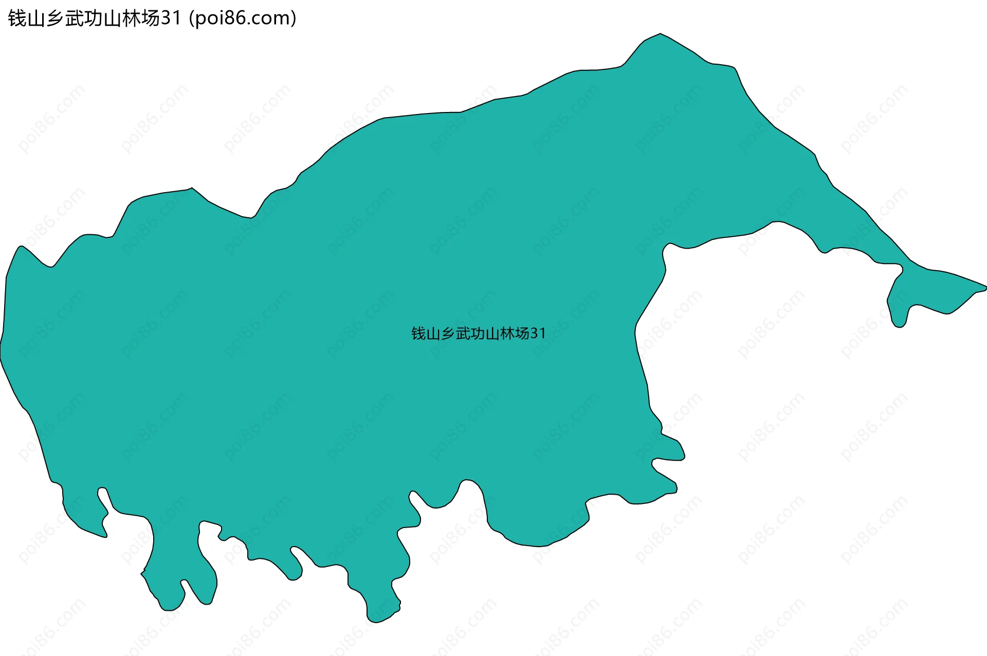钱山乡武功山林场31边界地图
