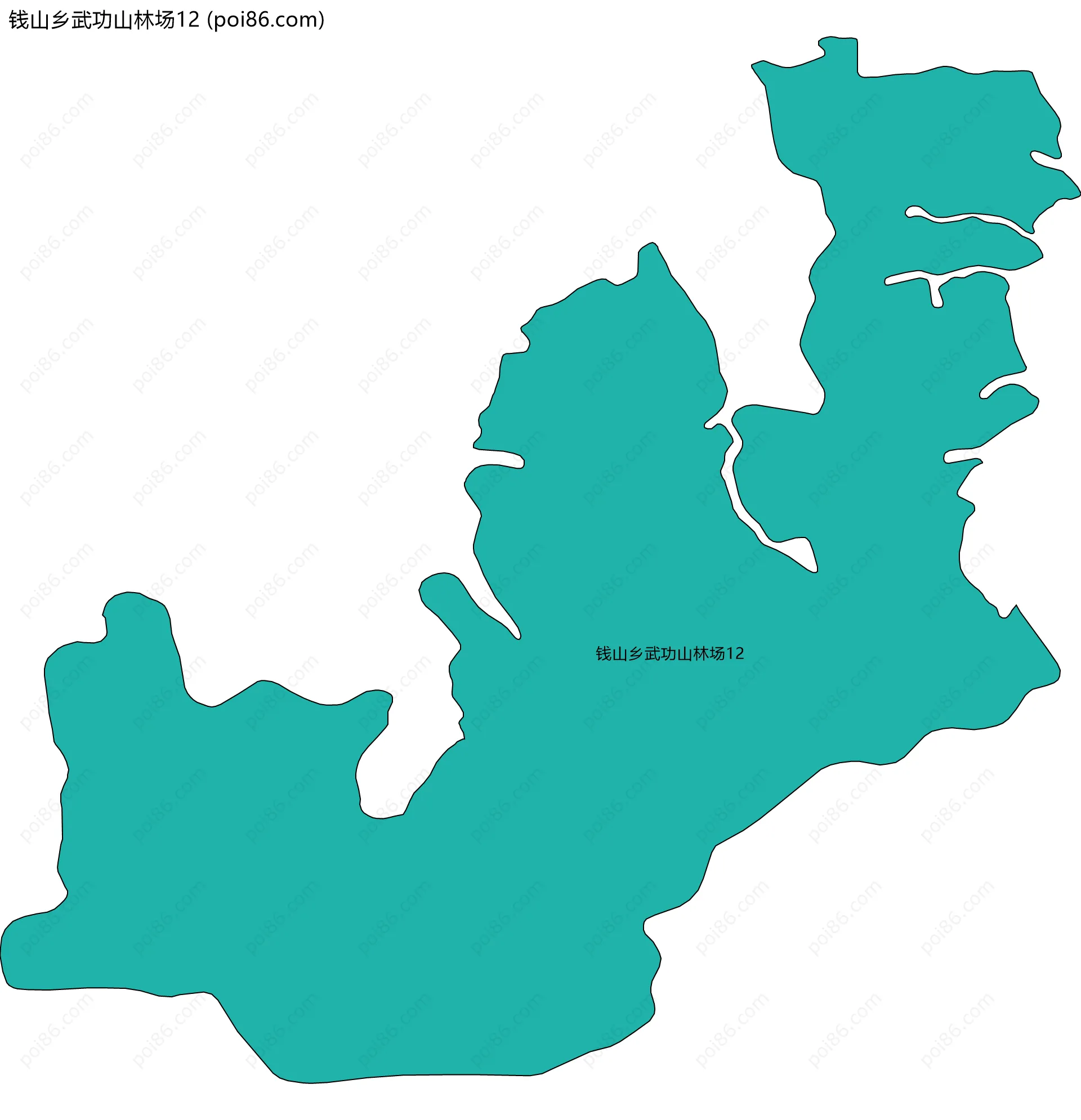 钱山乡武功山林场12边界地图