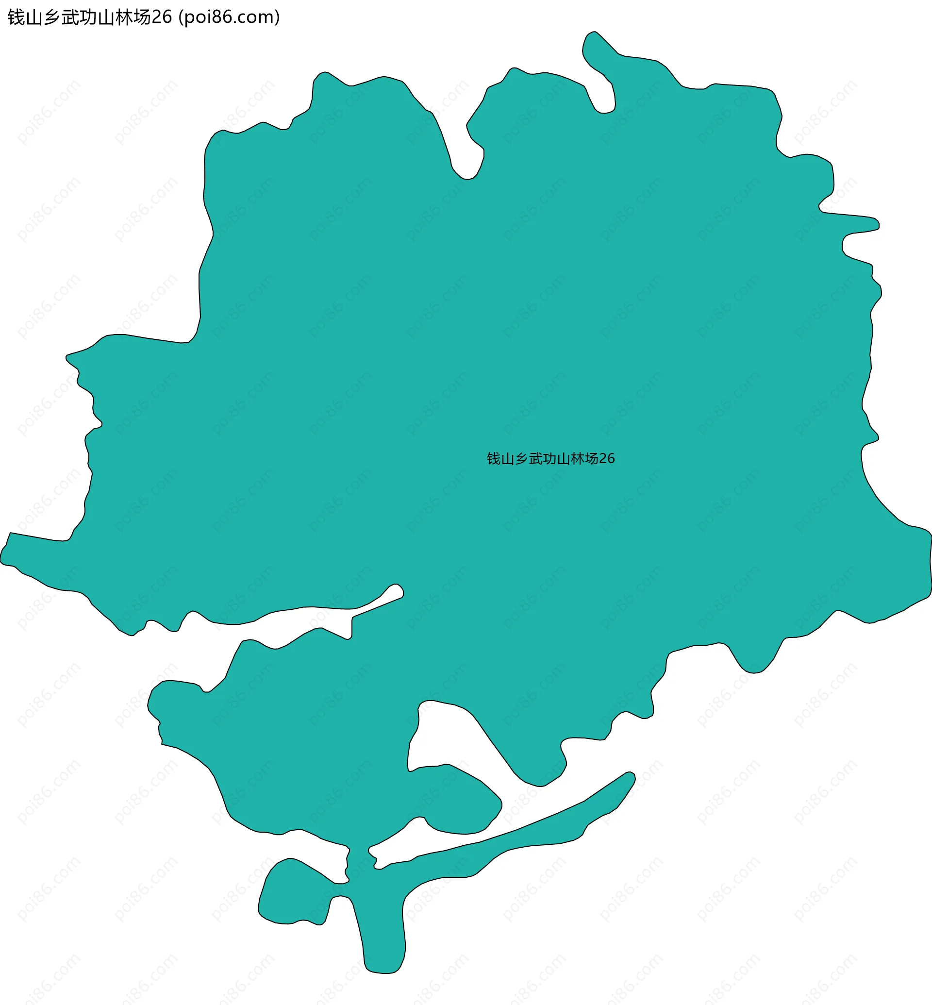 钱山乡武功山林场26边界地图