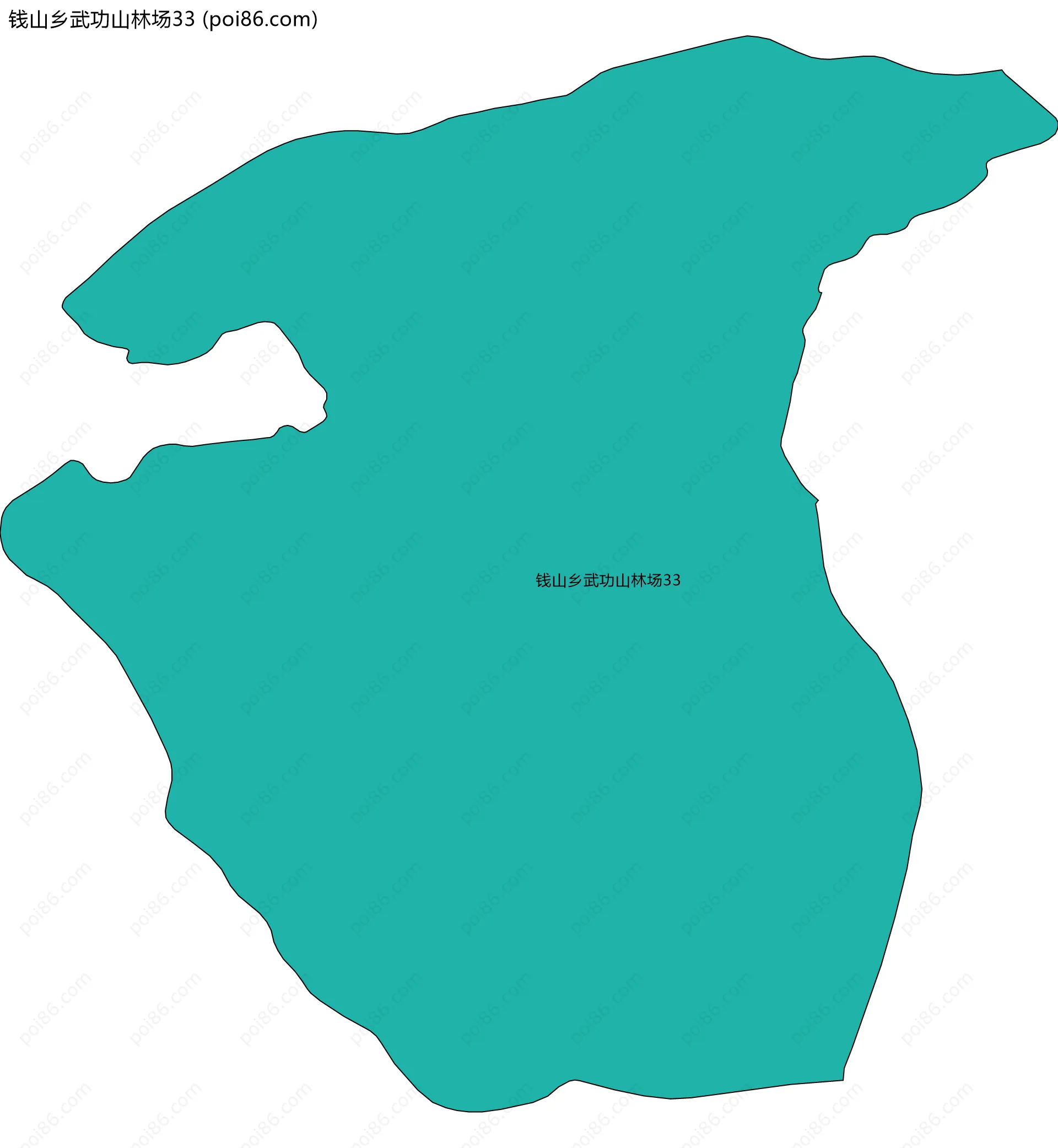 钱山乡武功山林场33边界地图