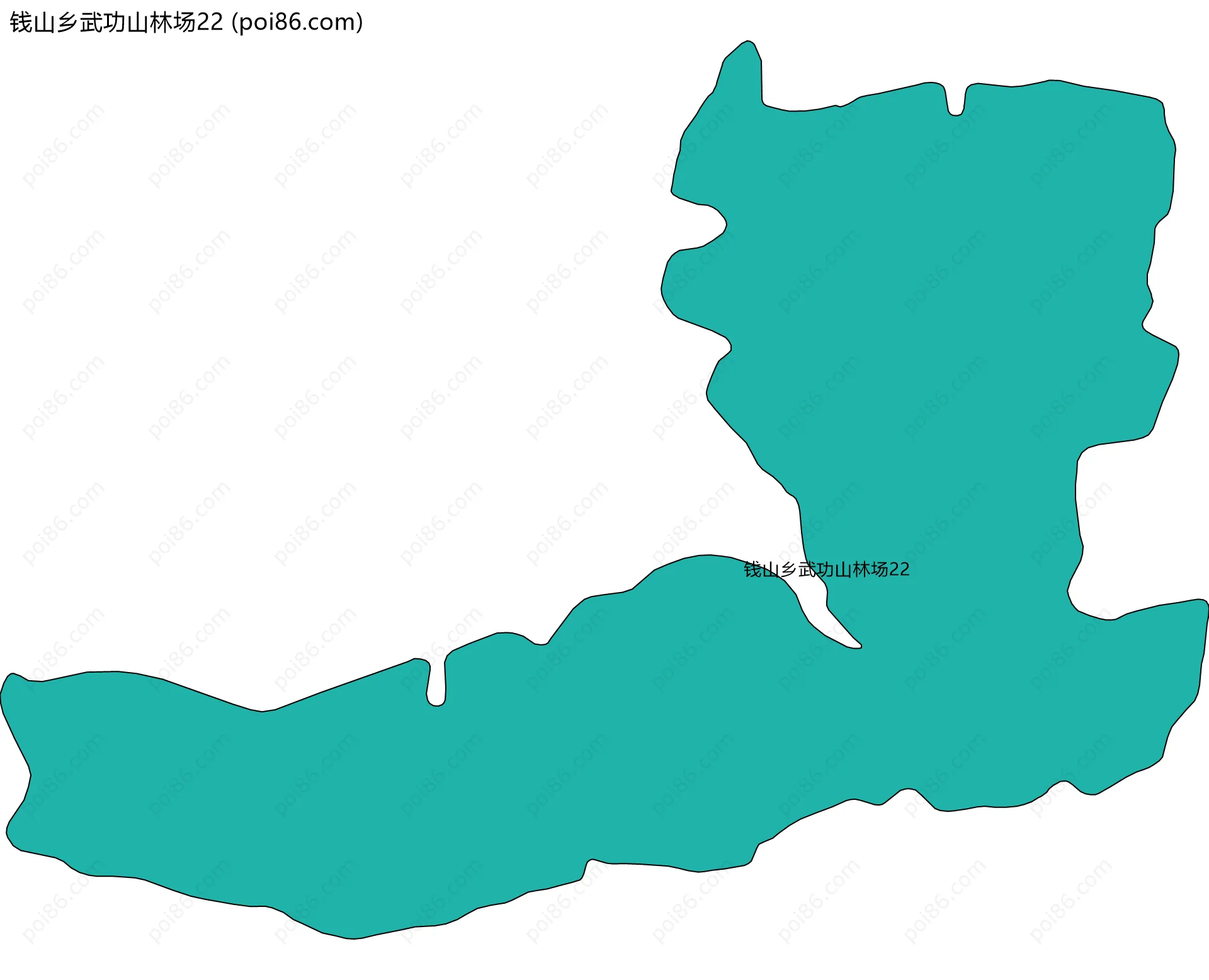 钱山乡武功山林场22边界地图