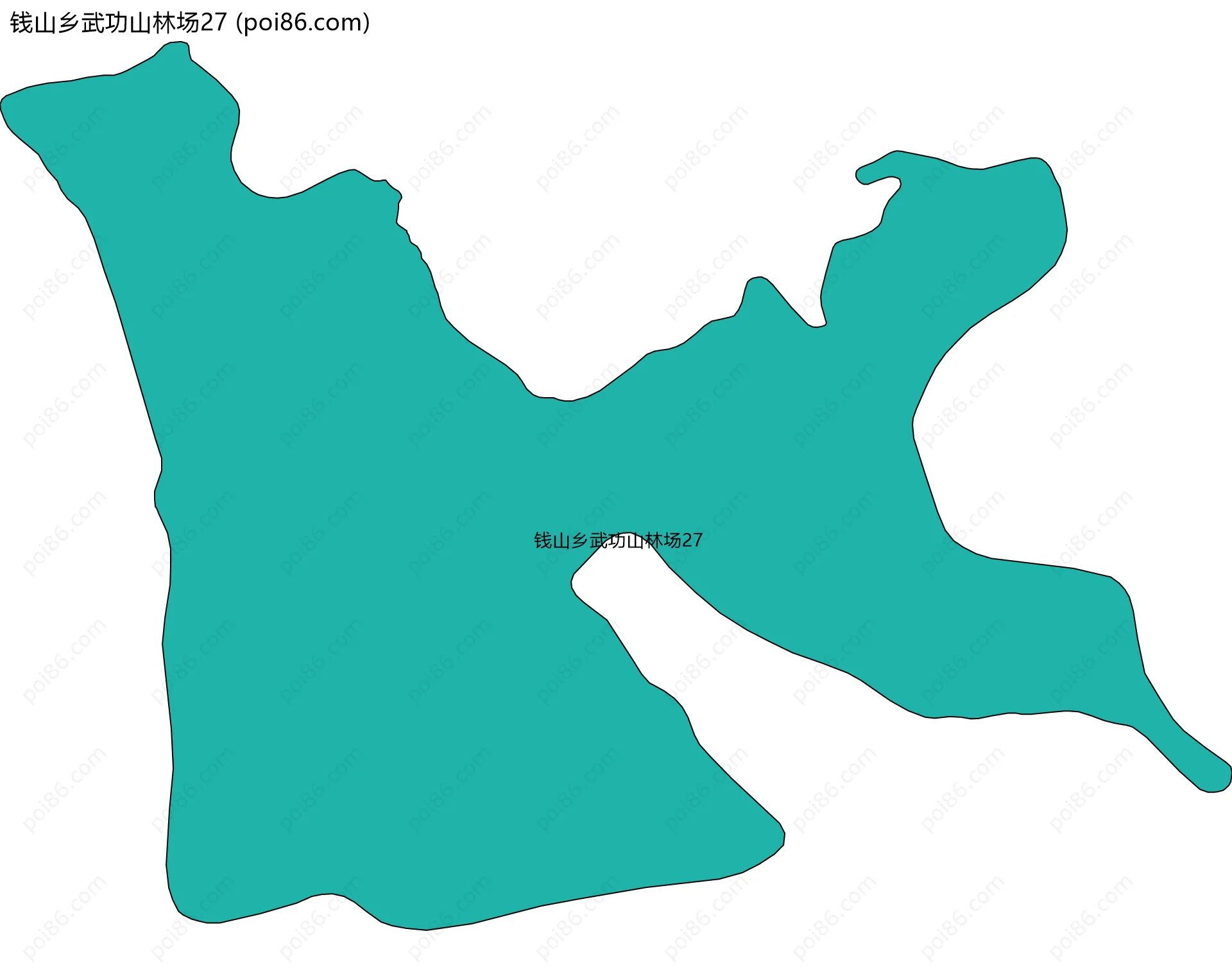 钱山乡武功山林场27边界地图