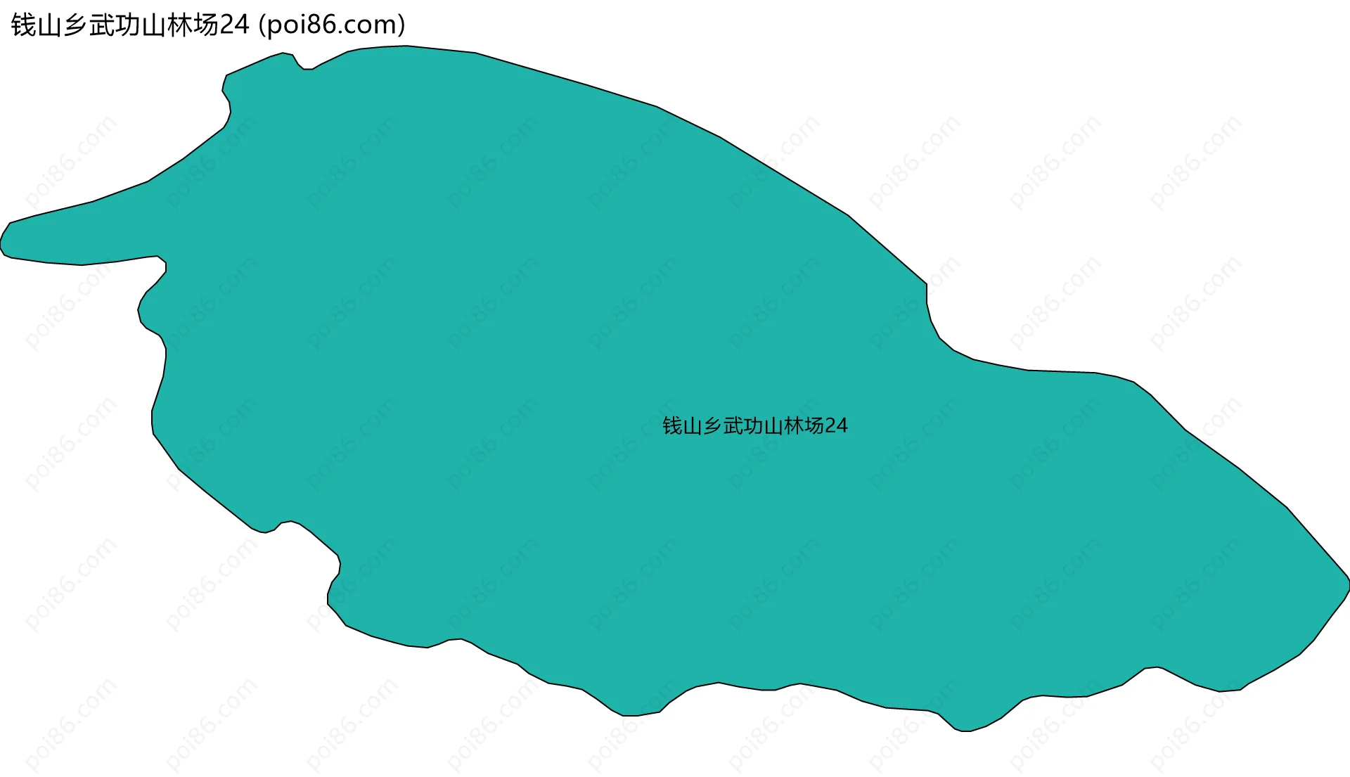 钱山乡武功山林场24边界地图