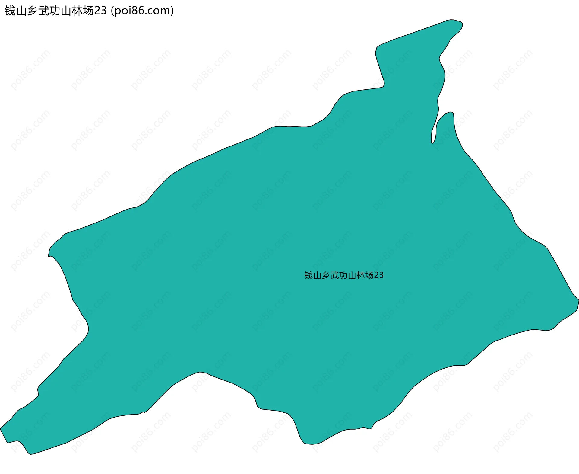 钱山乡武功山林场23边界地图