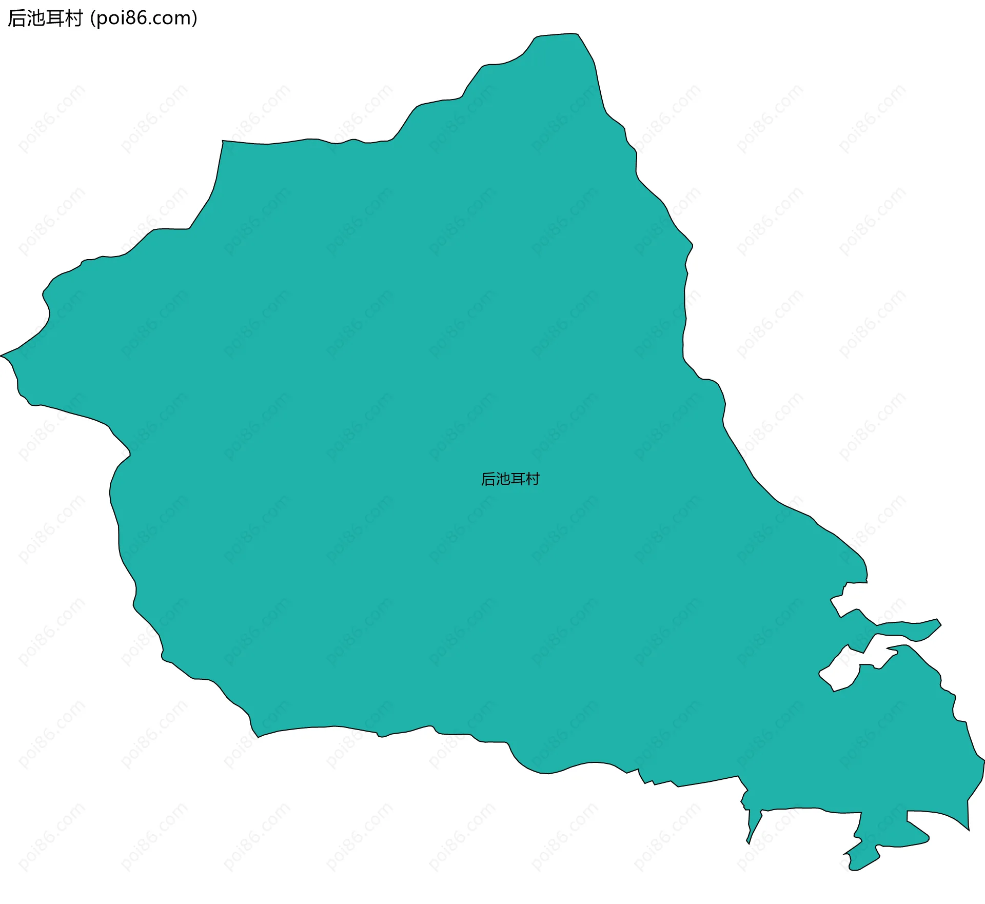 后池耳村边界地图