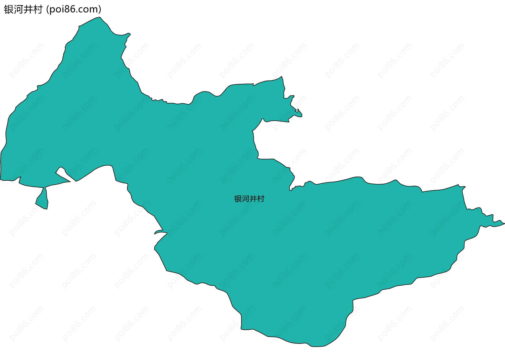 银河井村边界地图