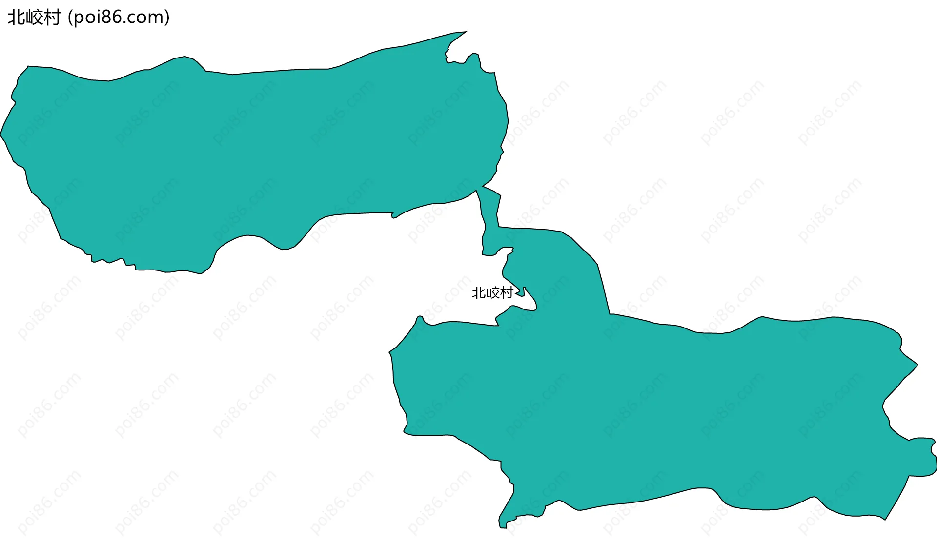 北峧村边界地图