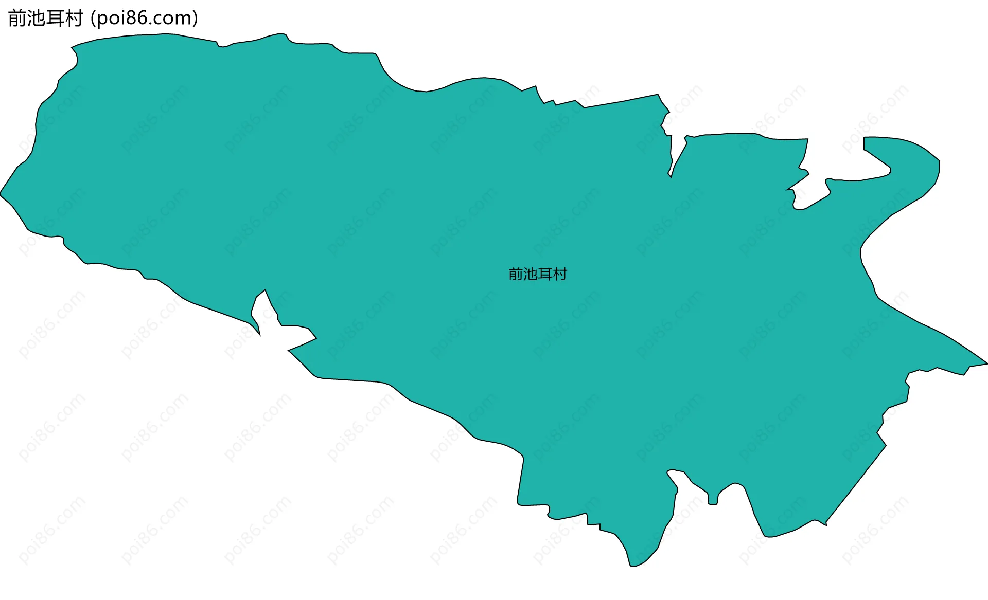 前池耳村边界地图