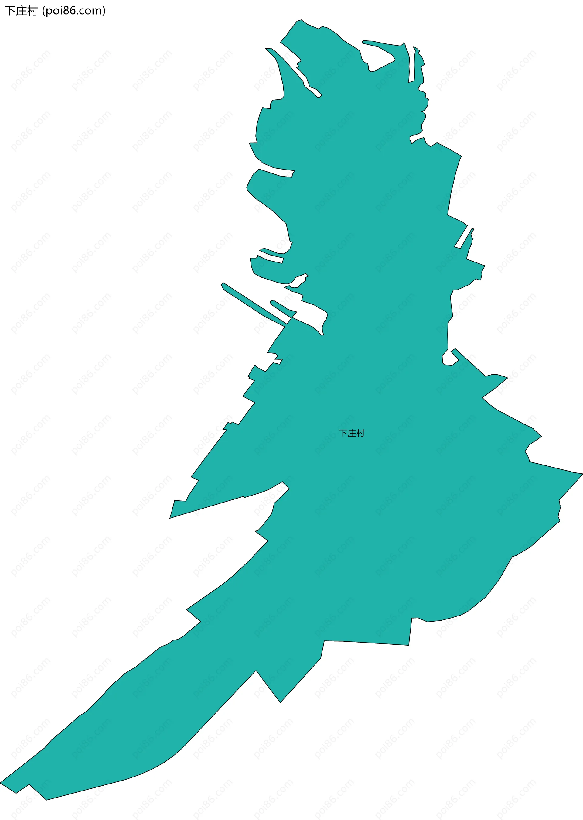 下庄村边界地图