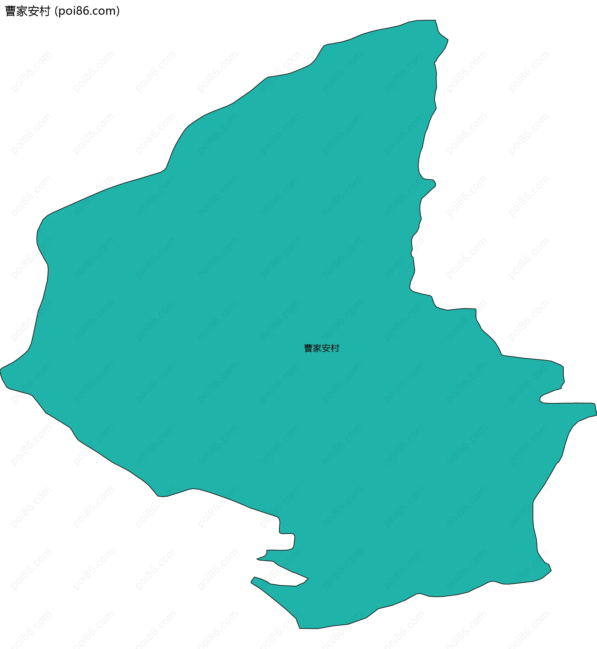 曹家安村边界地图