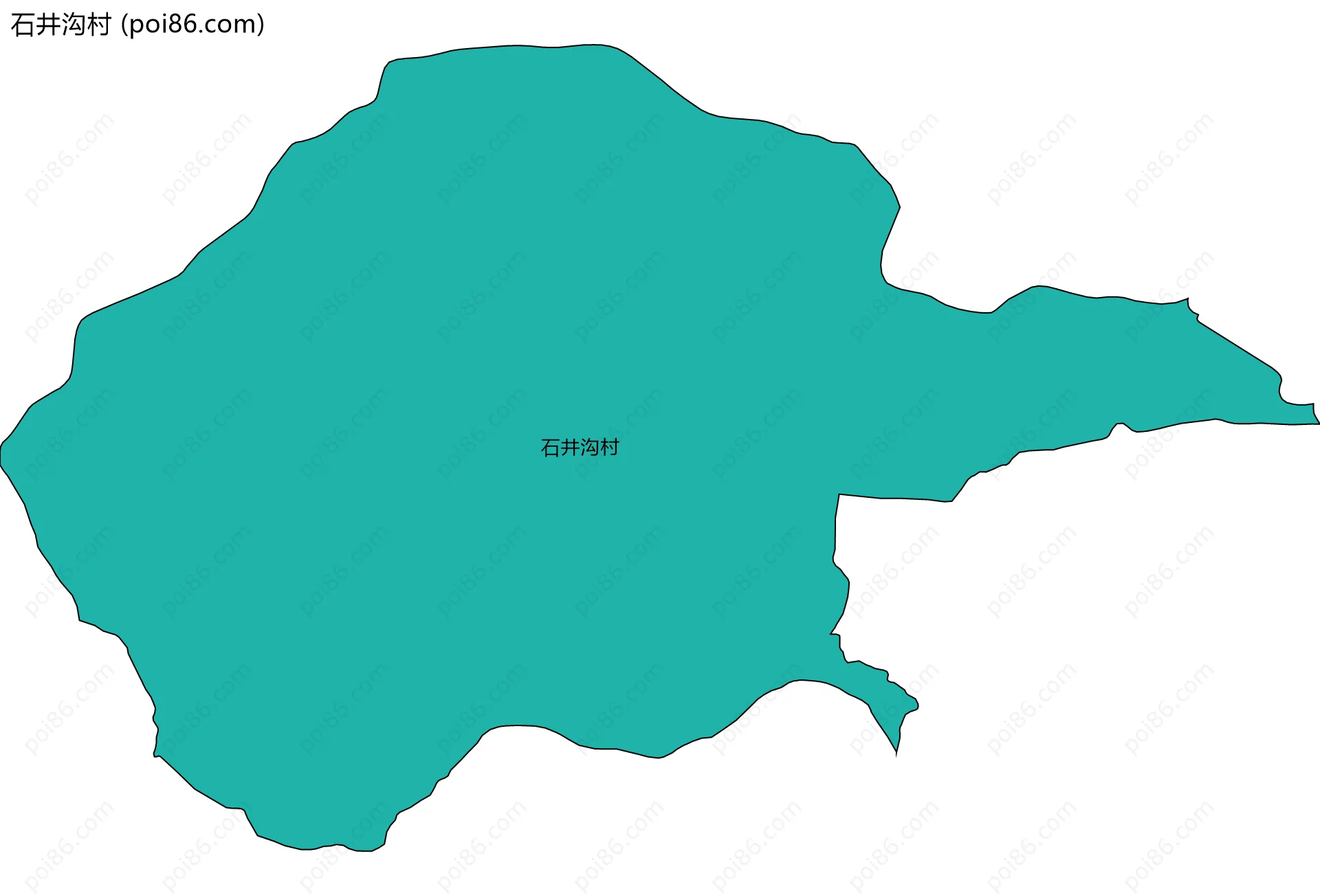 石井沟村边界地图