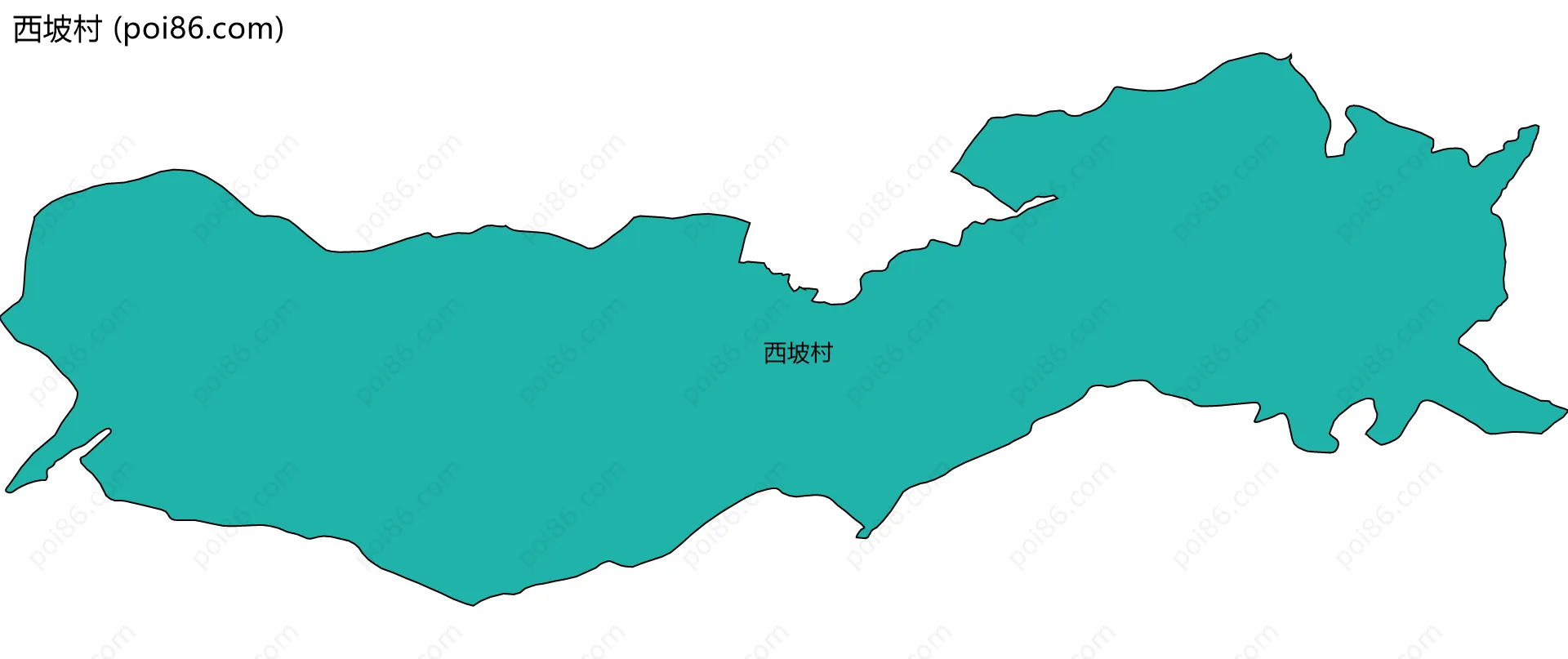 西坡村边界地图