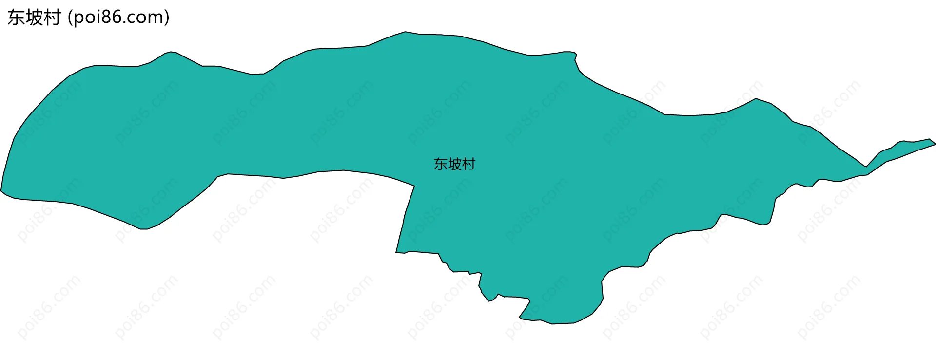 东坡村边界地图