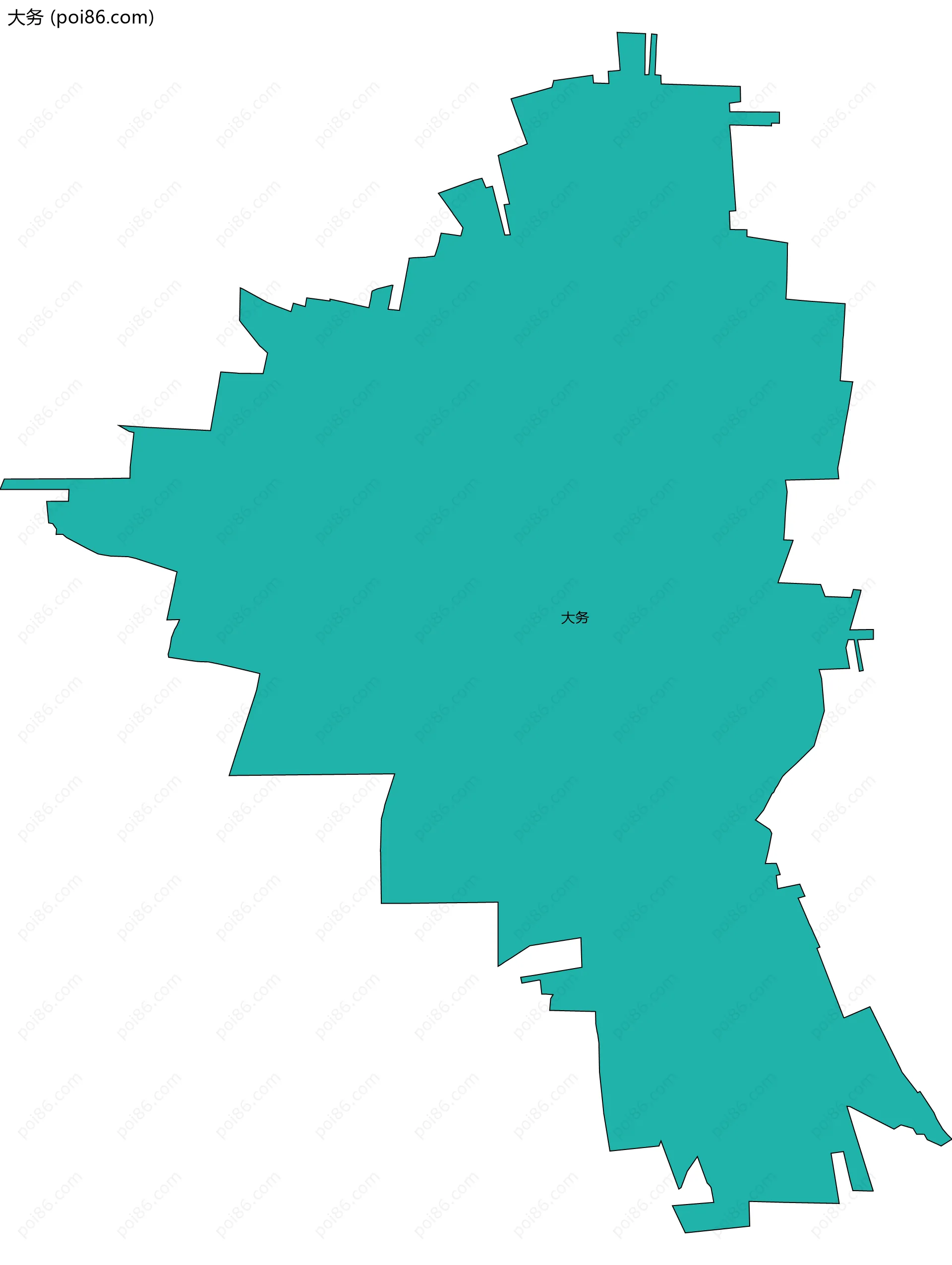 大务边界地图