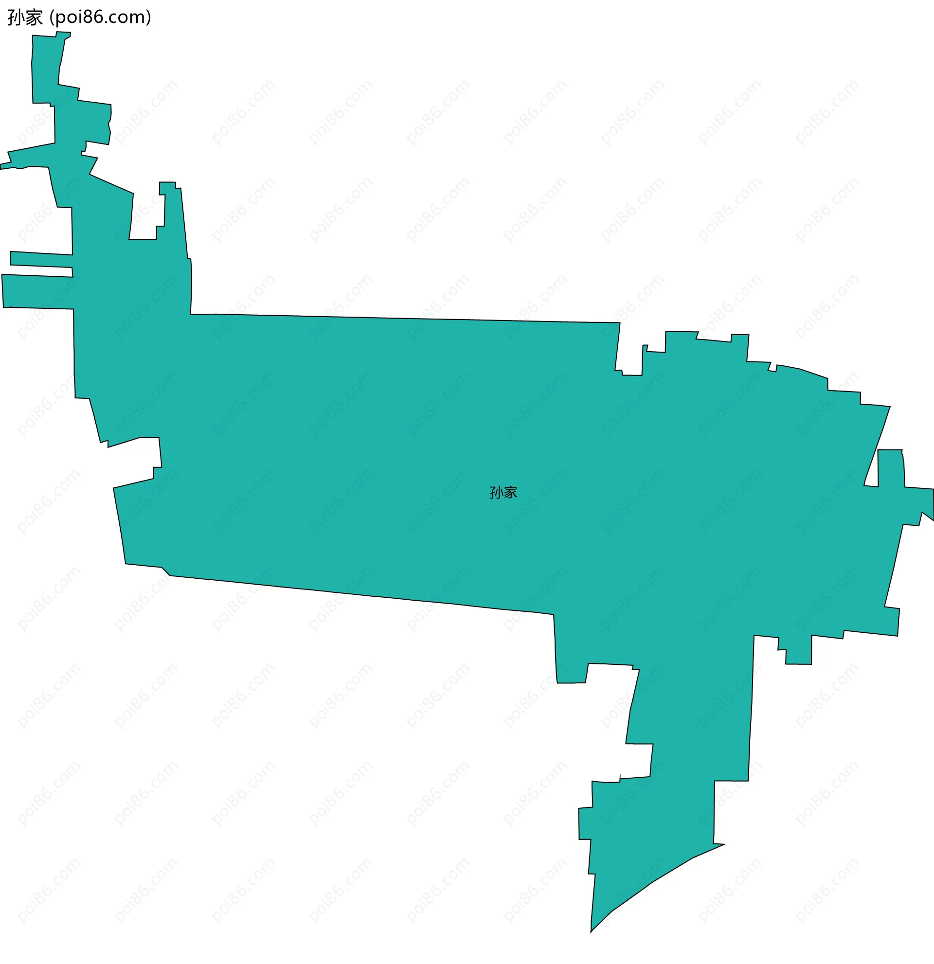 孙家边界地图